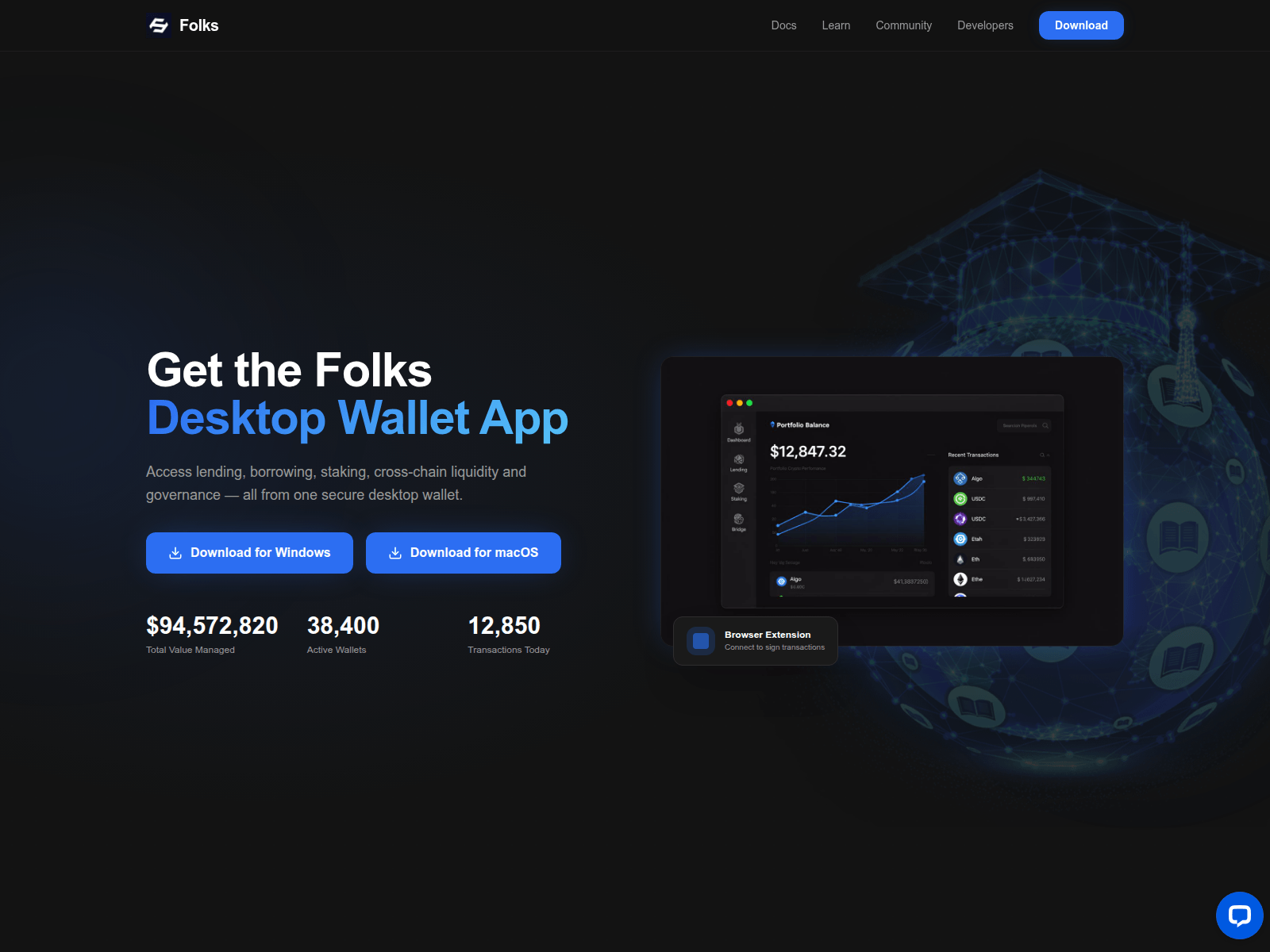 Screenshot of folksfinancedesktop.app