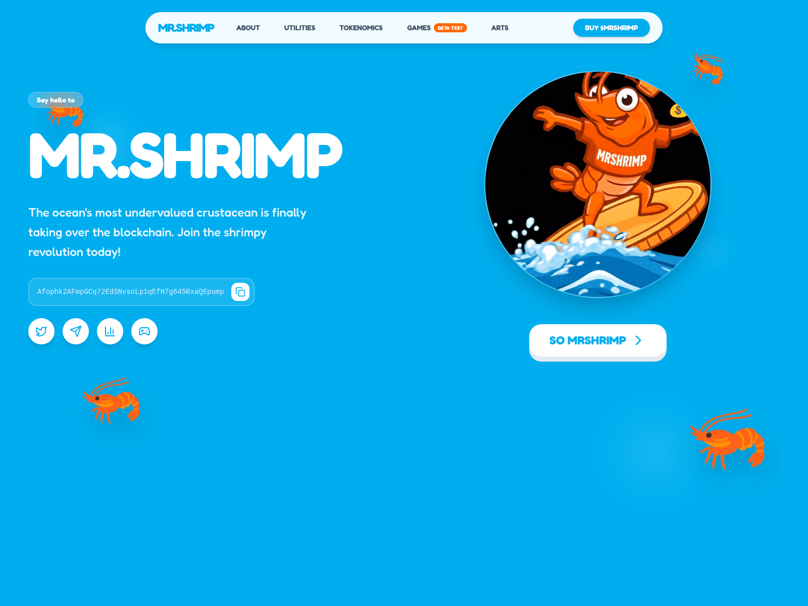 Screenshot of mrshrimp.bond