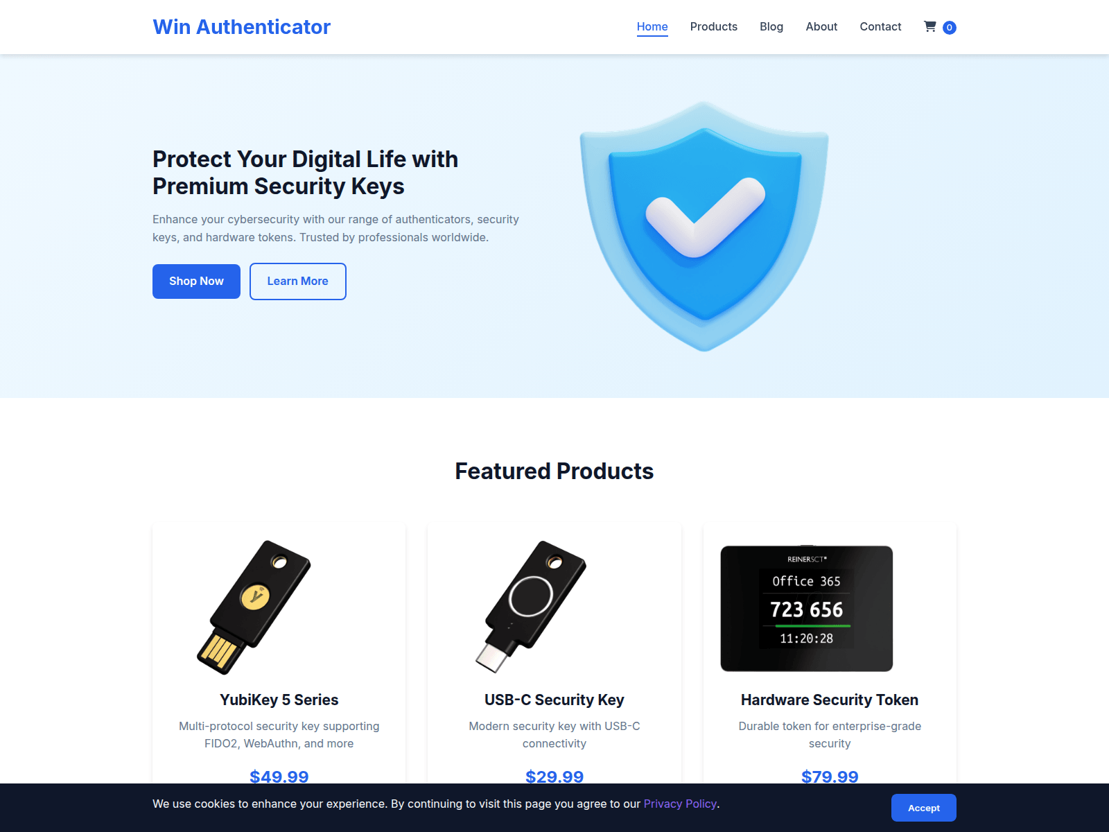 Screenshot of winauthenticator.com