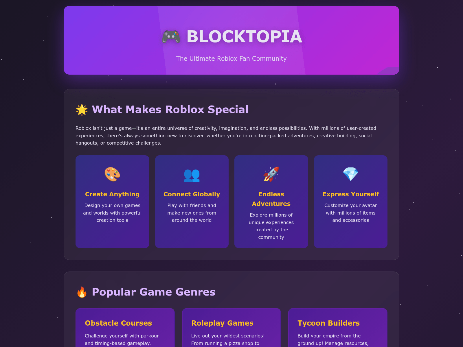 Screenshot of robloxbless.com
