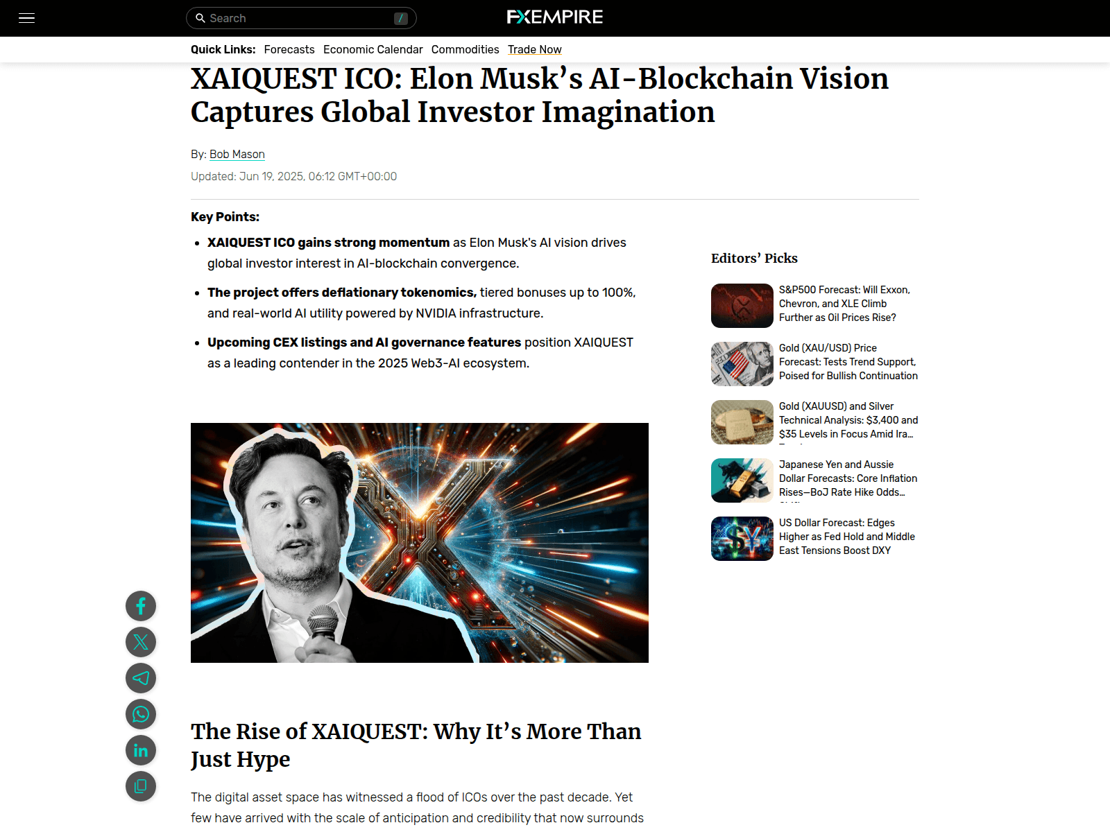 Screenshot of xaiquest-fxempire.com