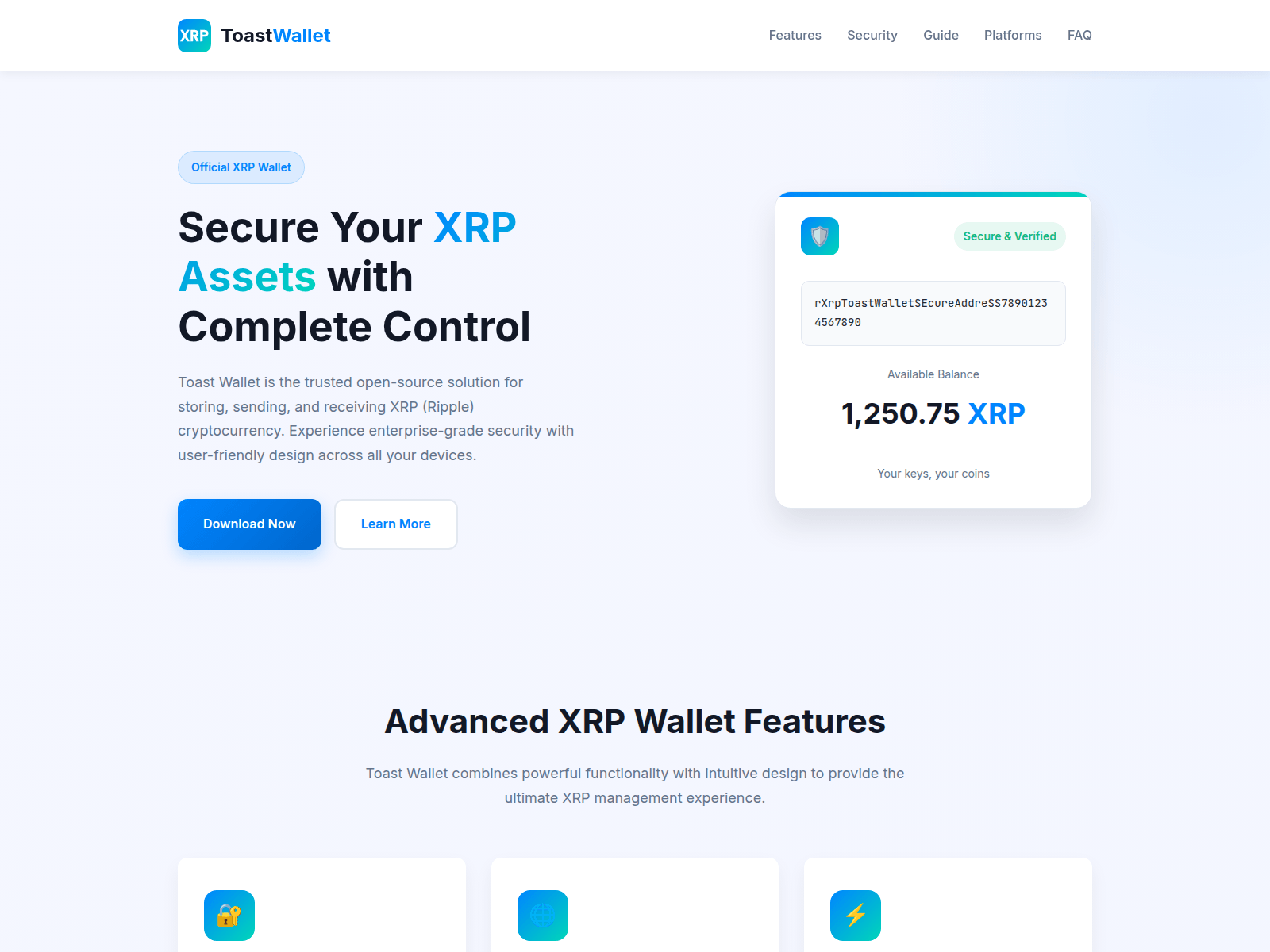 Screenshot of xrp-toastwallet.com