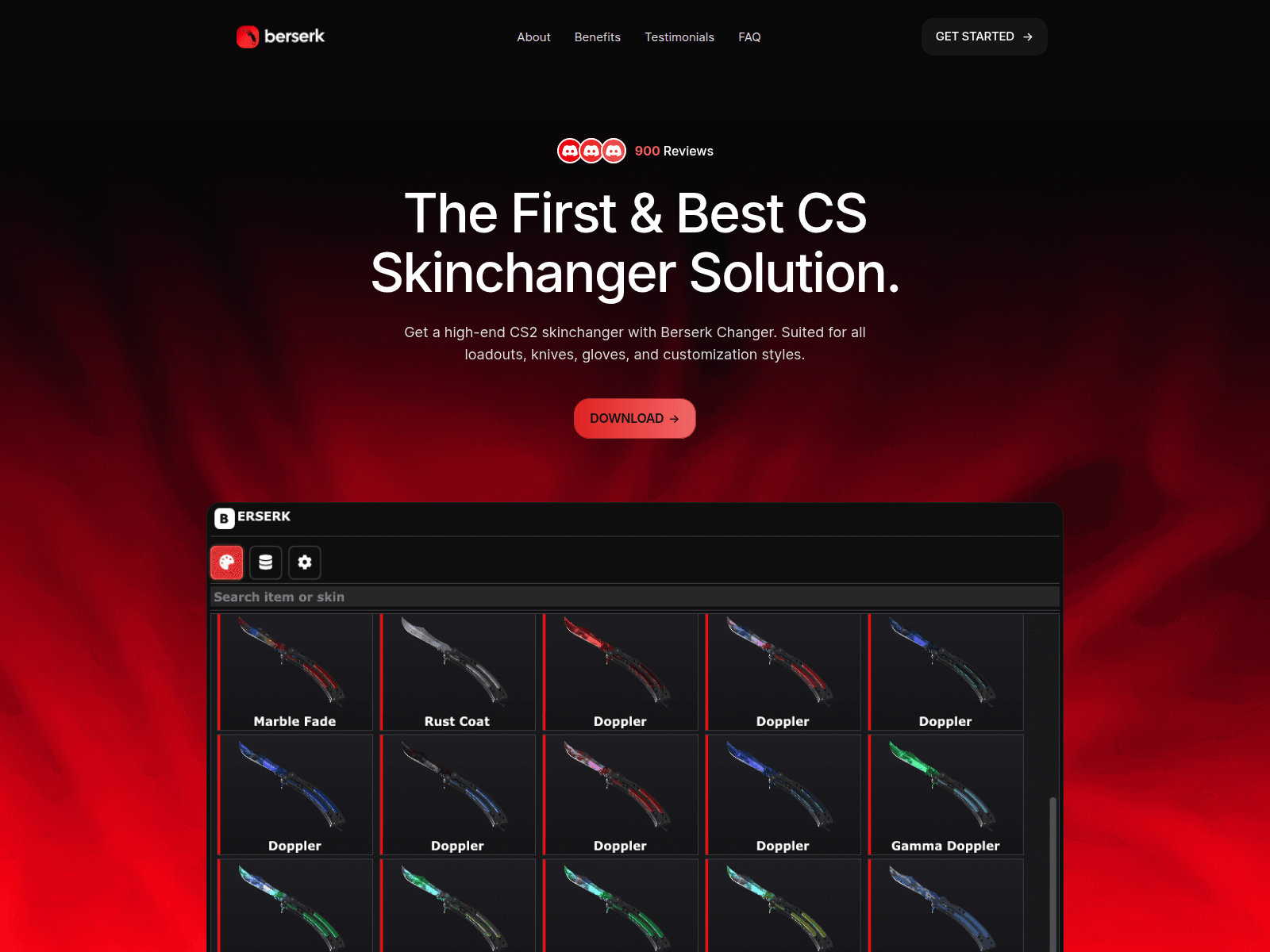 Screenshot of berserkchanger.com