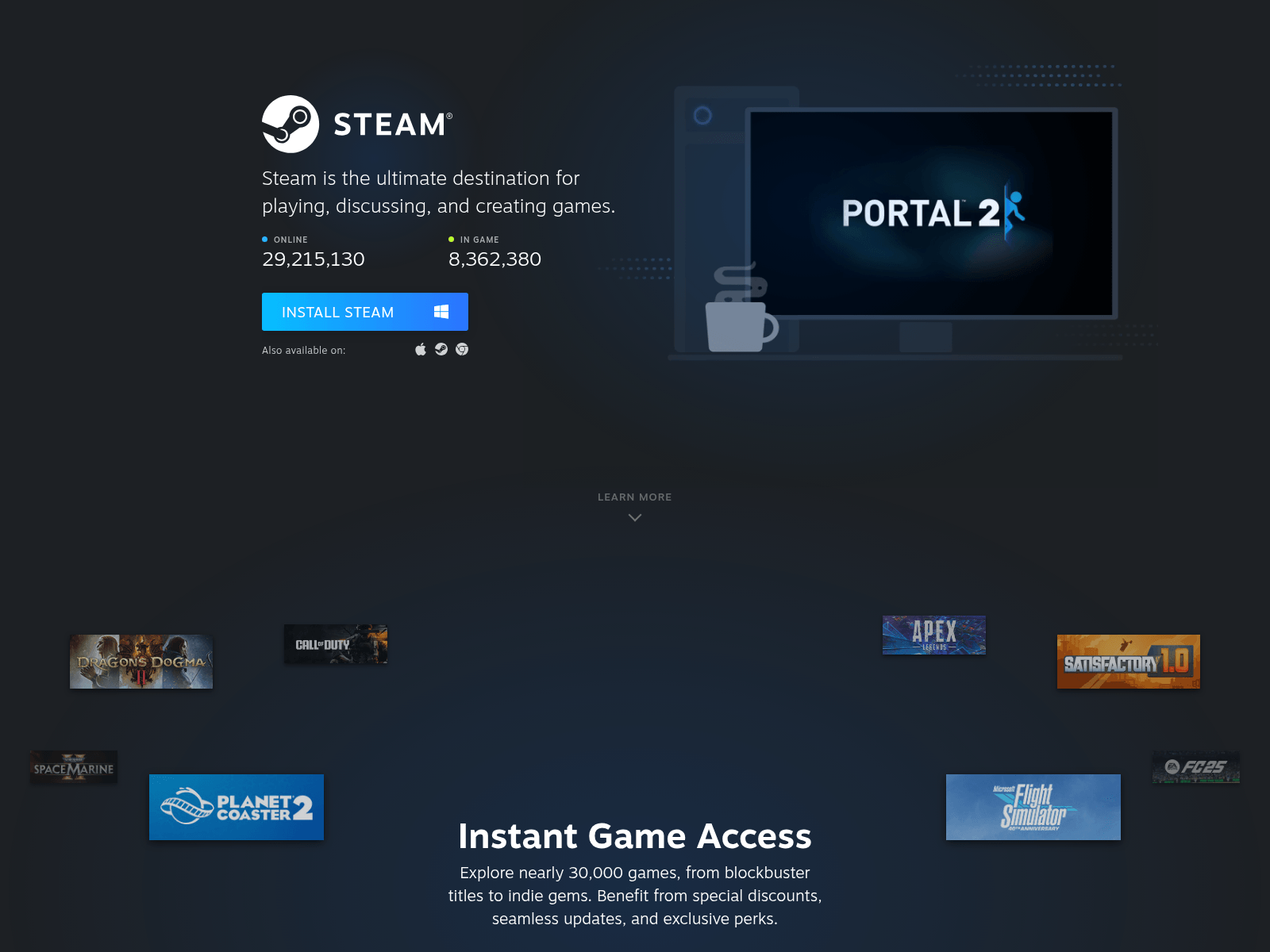 Screenshot of www-steam.com