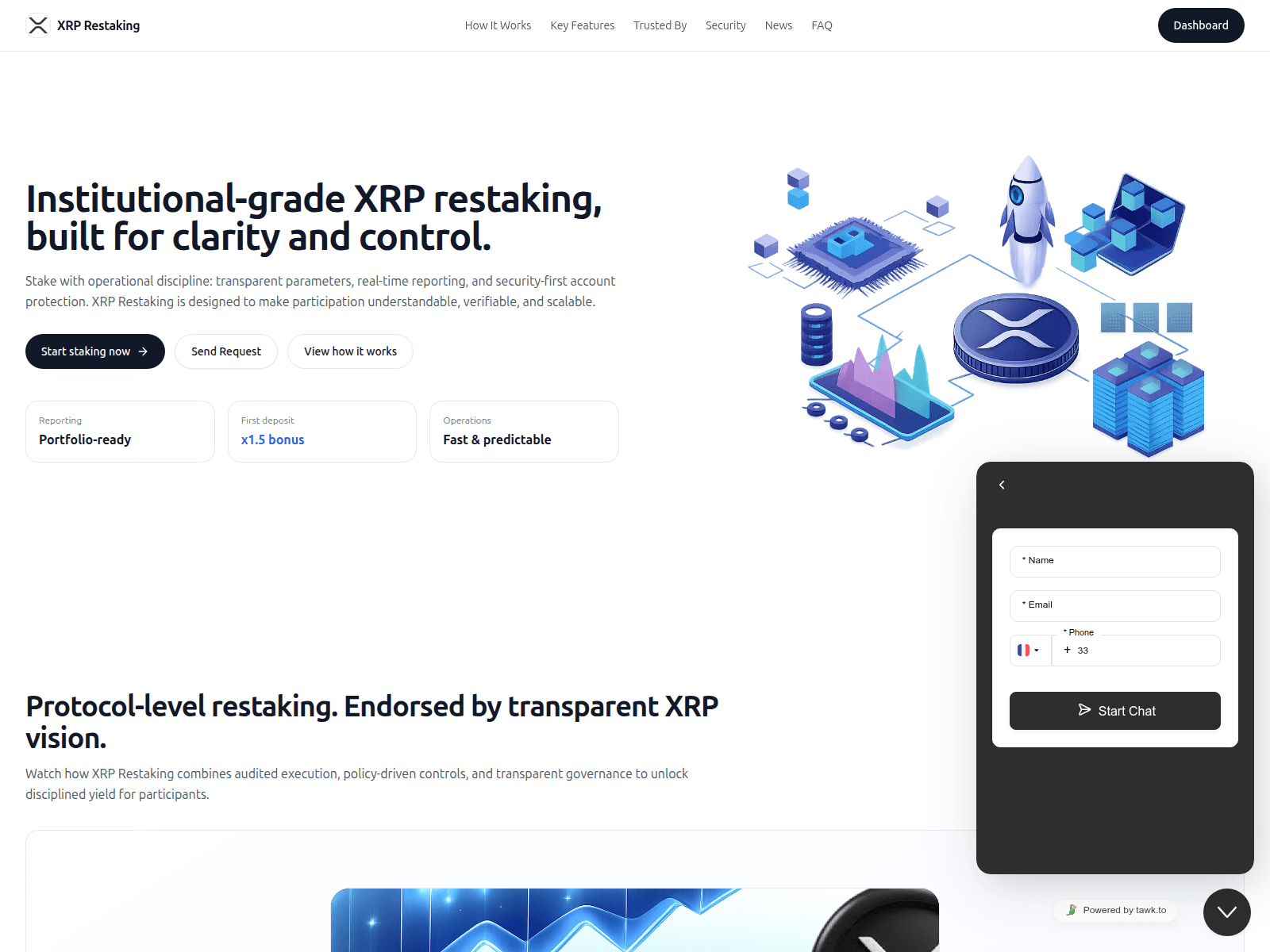 Screenshot of xrprestake.com