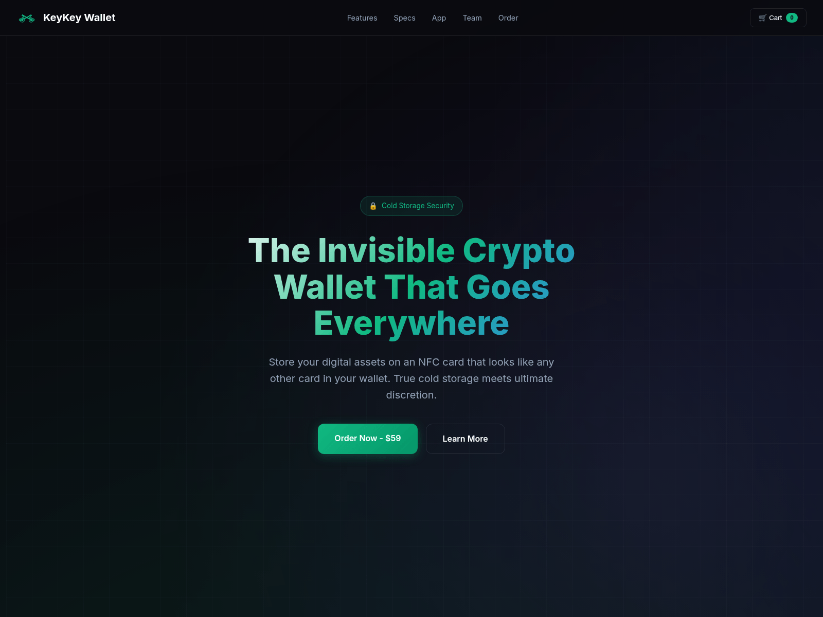 Screenshot of keykey-wallet.com