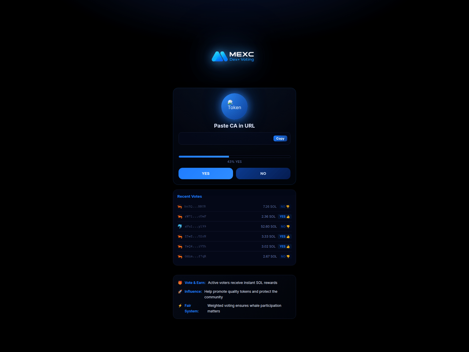 Screenshot of vote-mexc.com