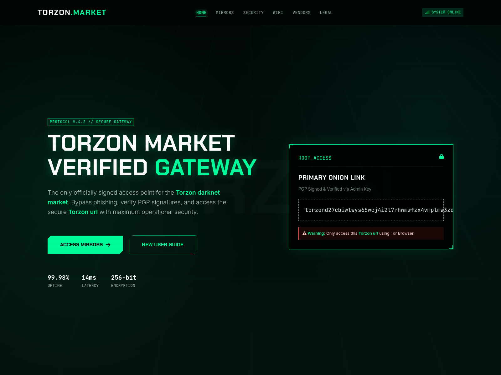 Screenshot of torzonmarket-mirror.com