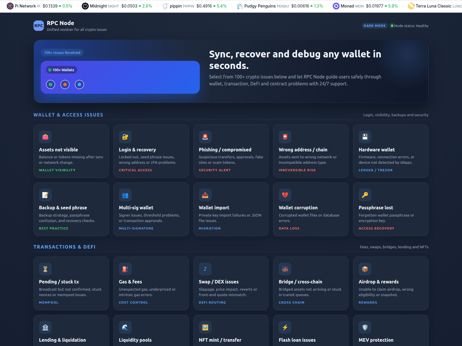 Screenshot of noderesolver-app.com