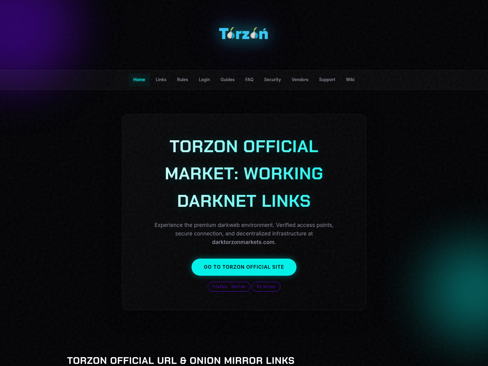 Screenshot of darktorzonmarkets.com