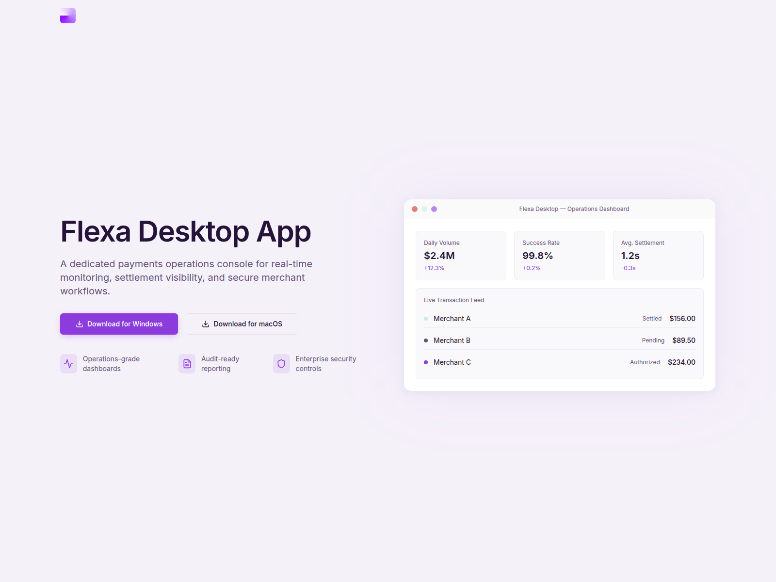 Screenshot of flexadesktop.com