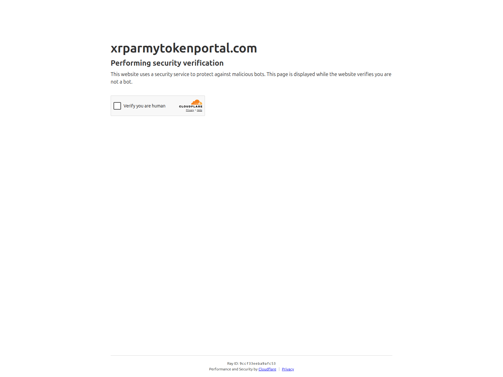 Screenshot of xrparmytokenportal.com