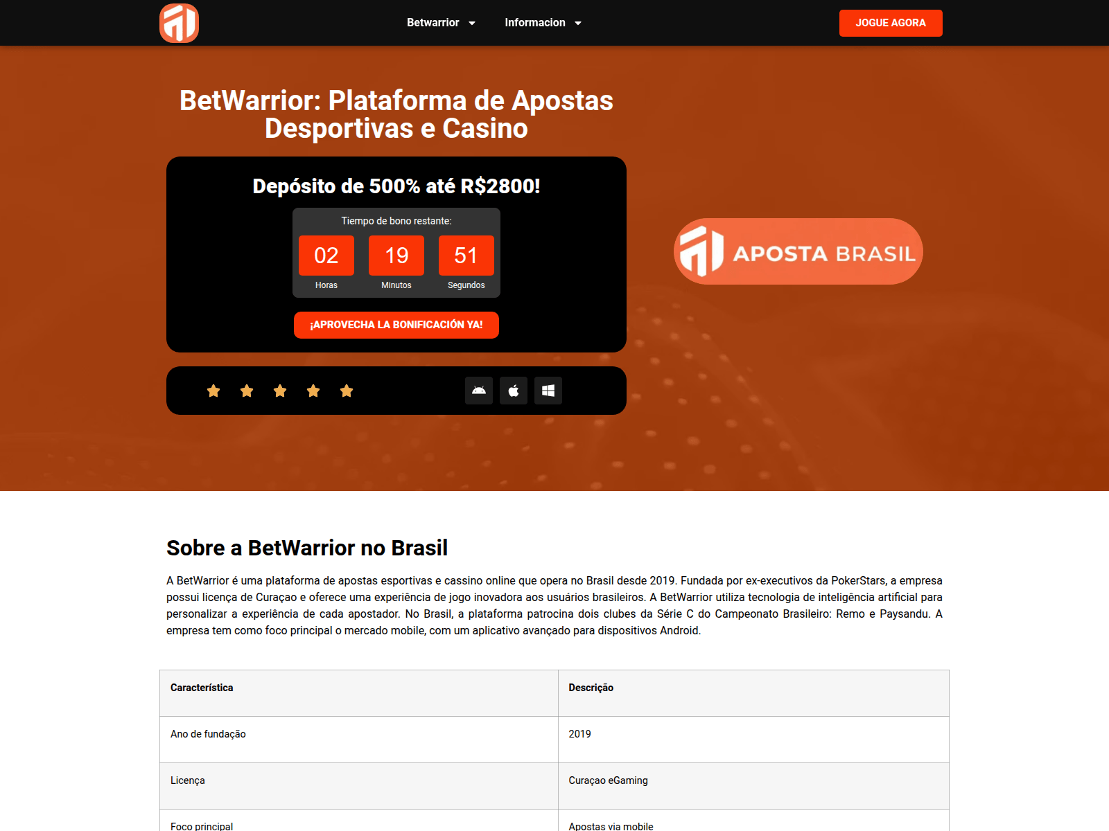 Screenshot of guerreirodaapostabr.com