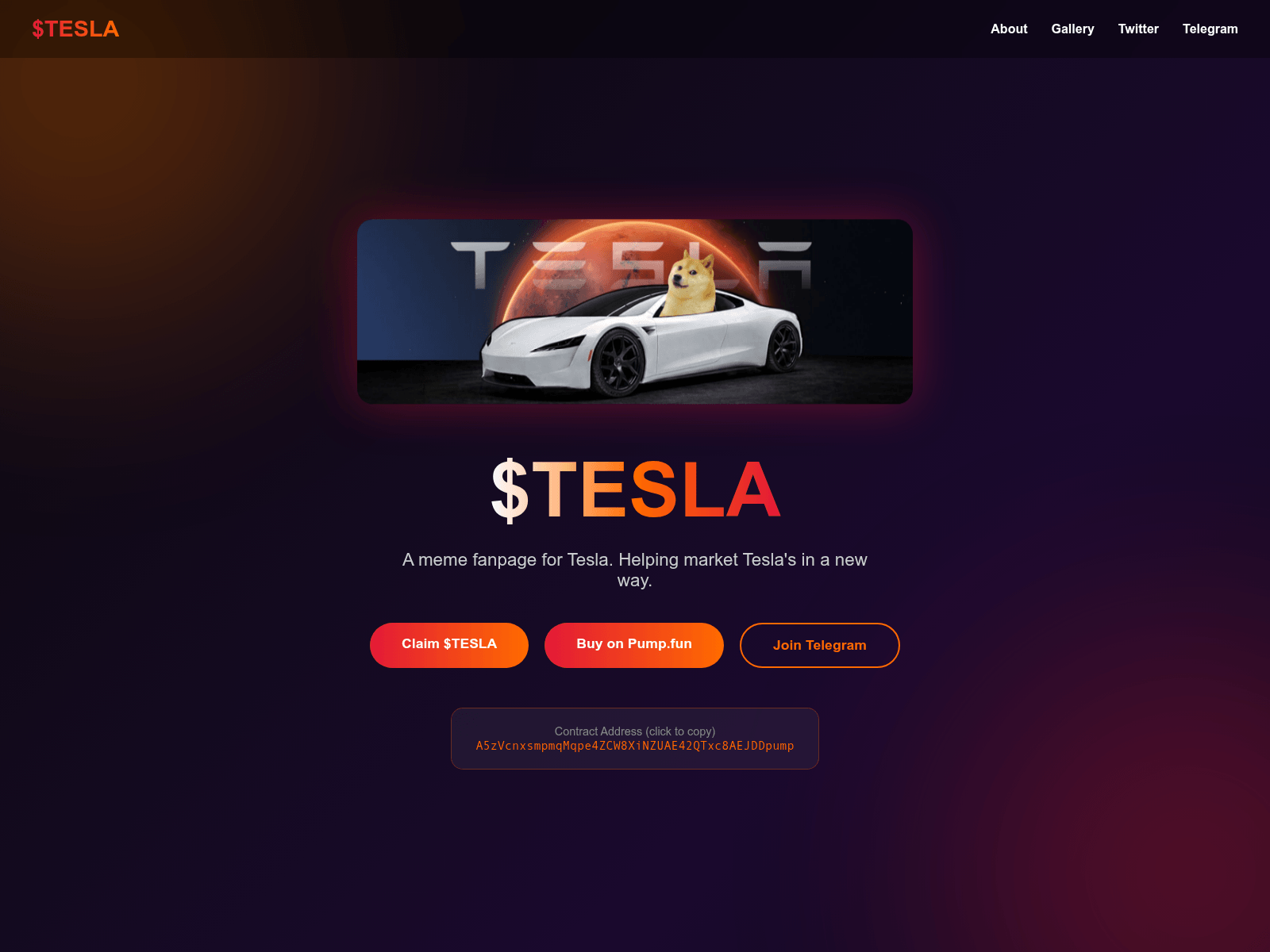 Screenshot of theteslameme.fun