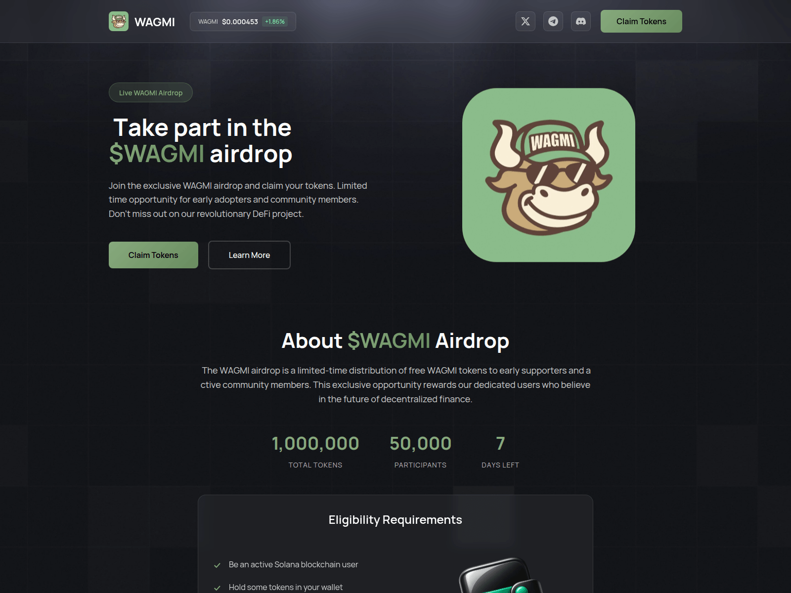 Screenshot of events-wagmi.fun