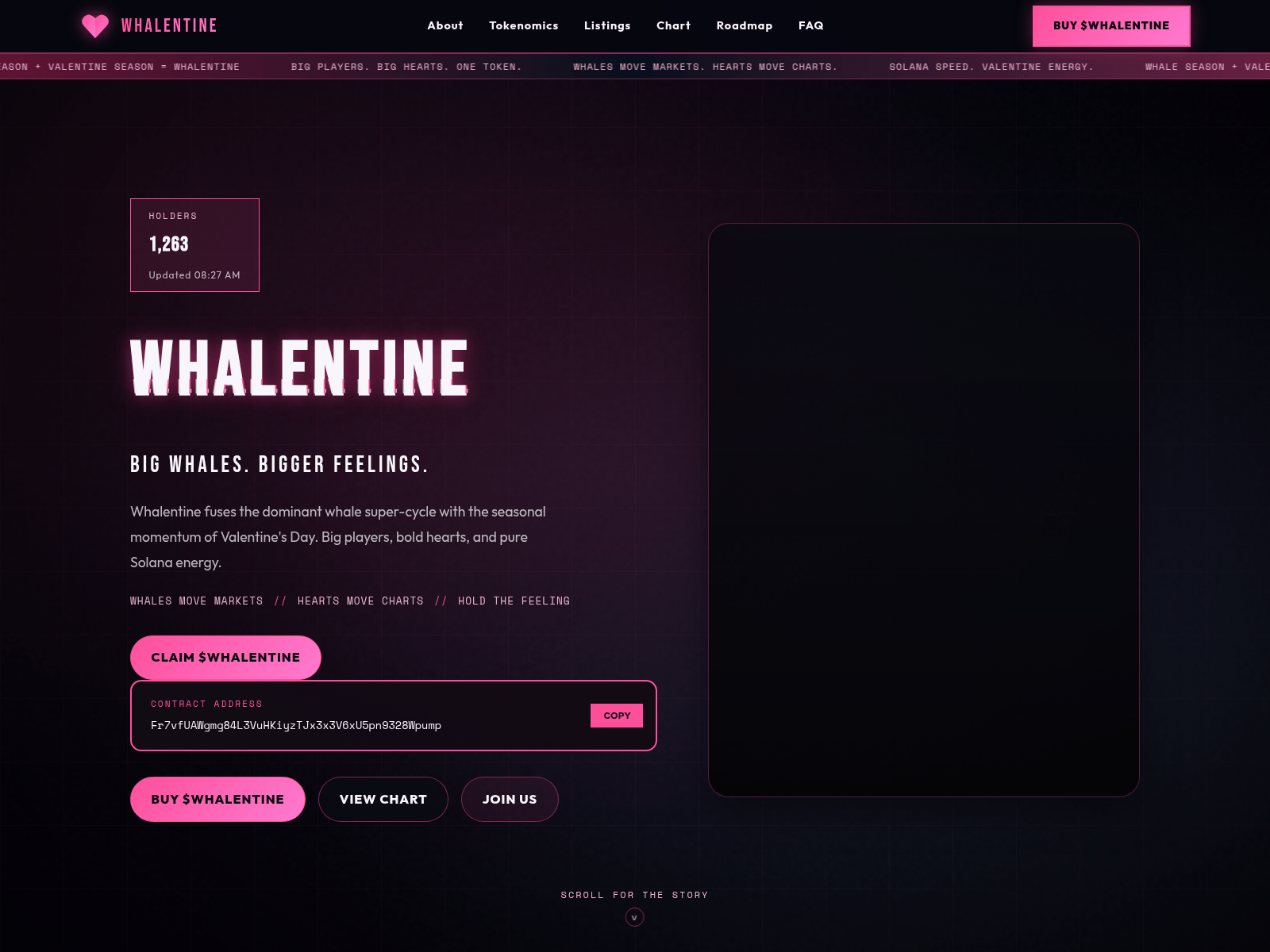 Screenshot of whaientine.fun