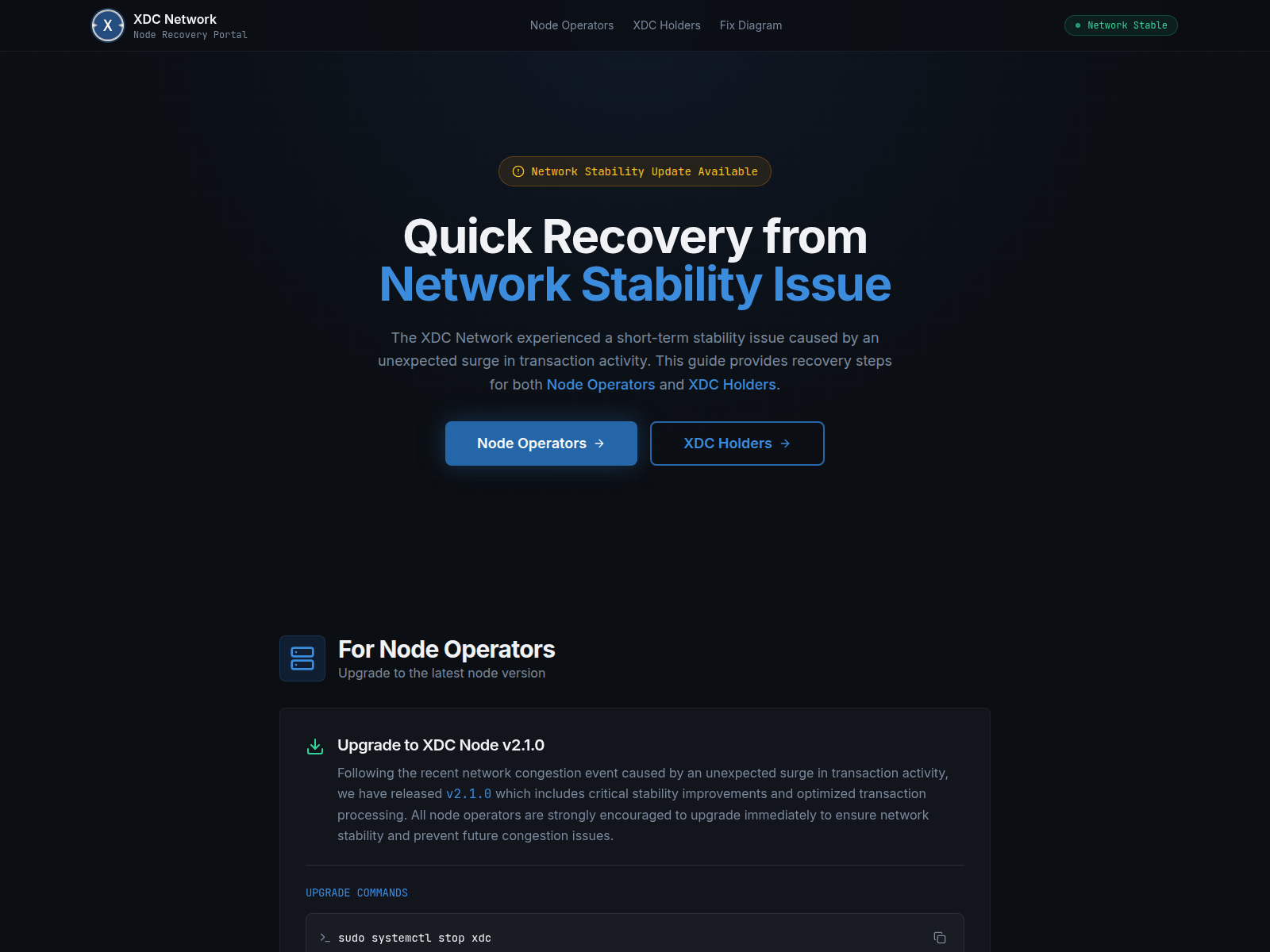 Screenshot of xinfinrecovery.info