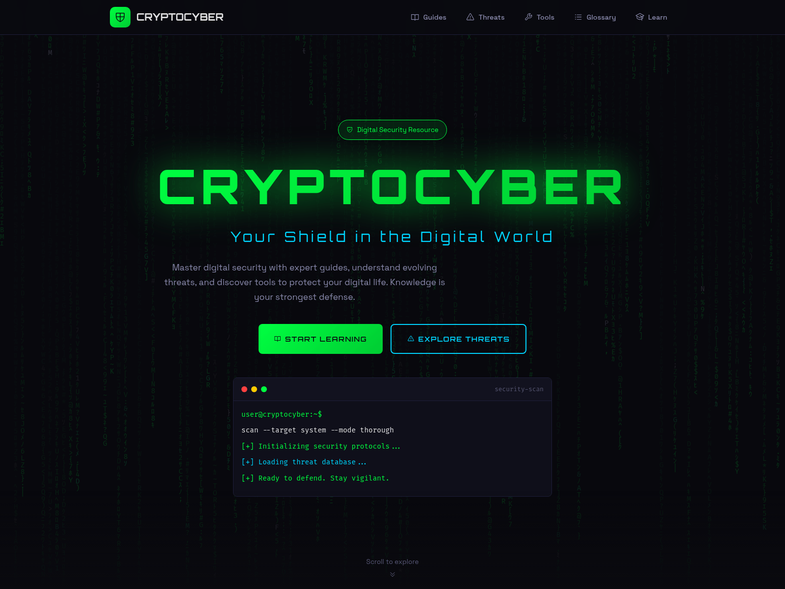 Screenshot of cryptocyber.info