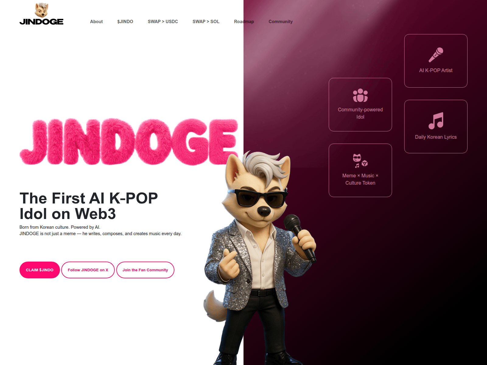 Screenshot of thejindoge.info