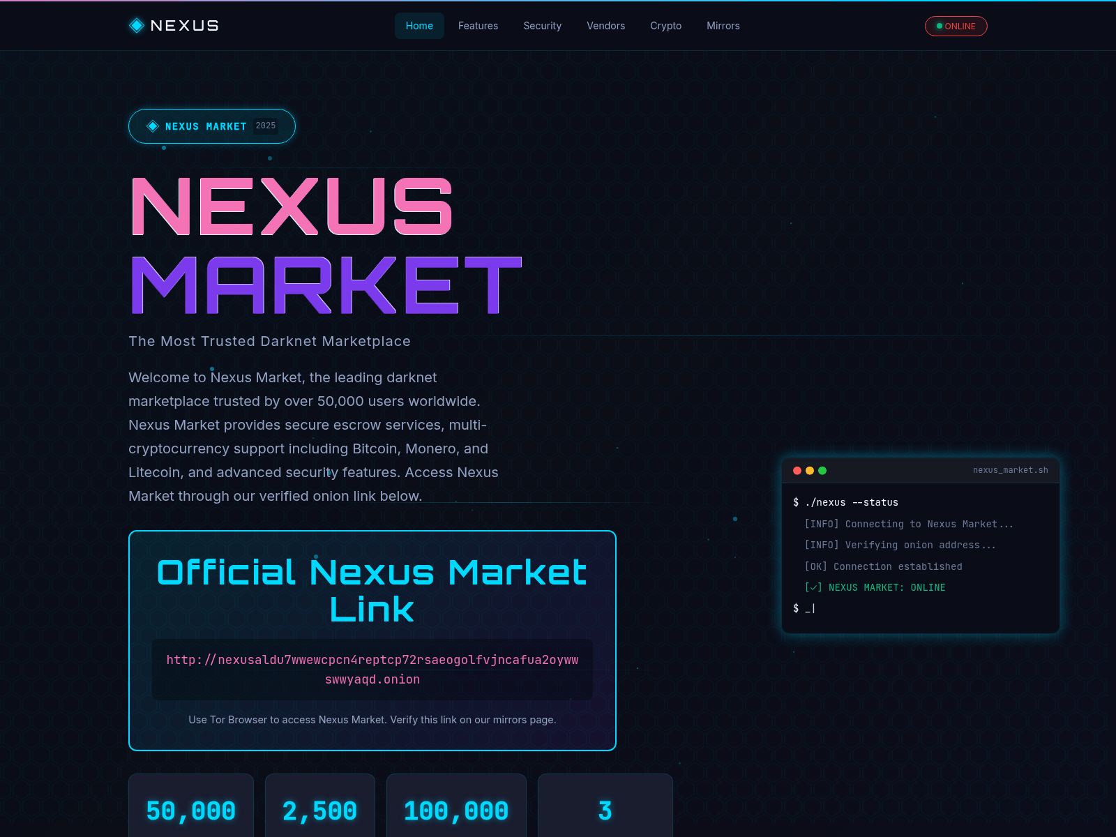 Screenshot of nexuslink.ink
