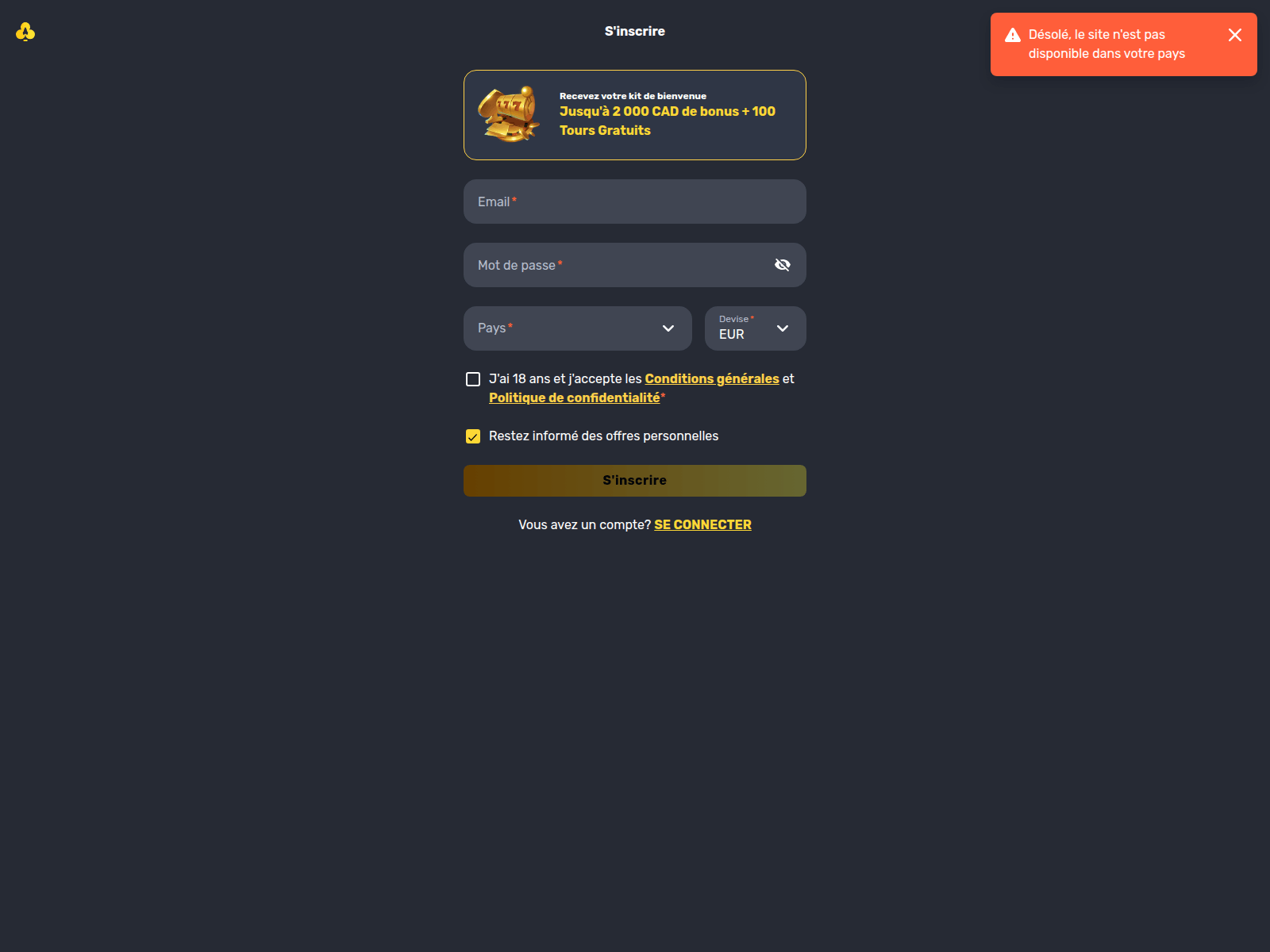 Screenshot of kangaroo88casinologin.life
