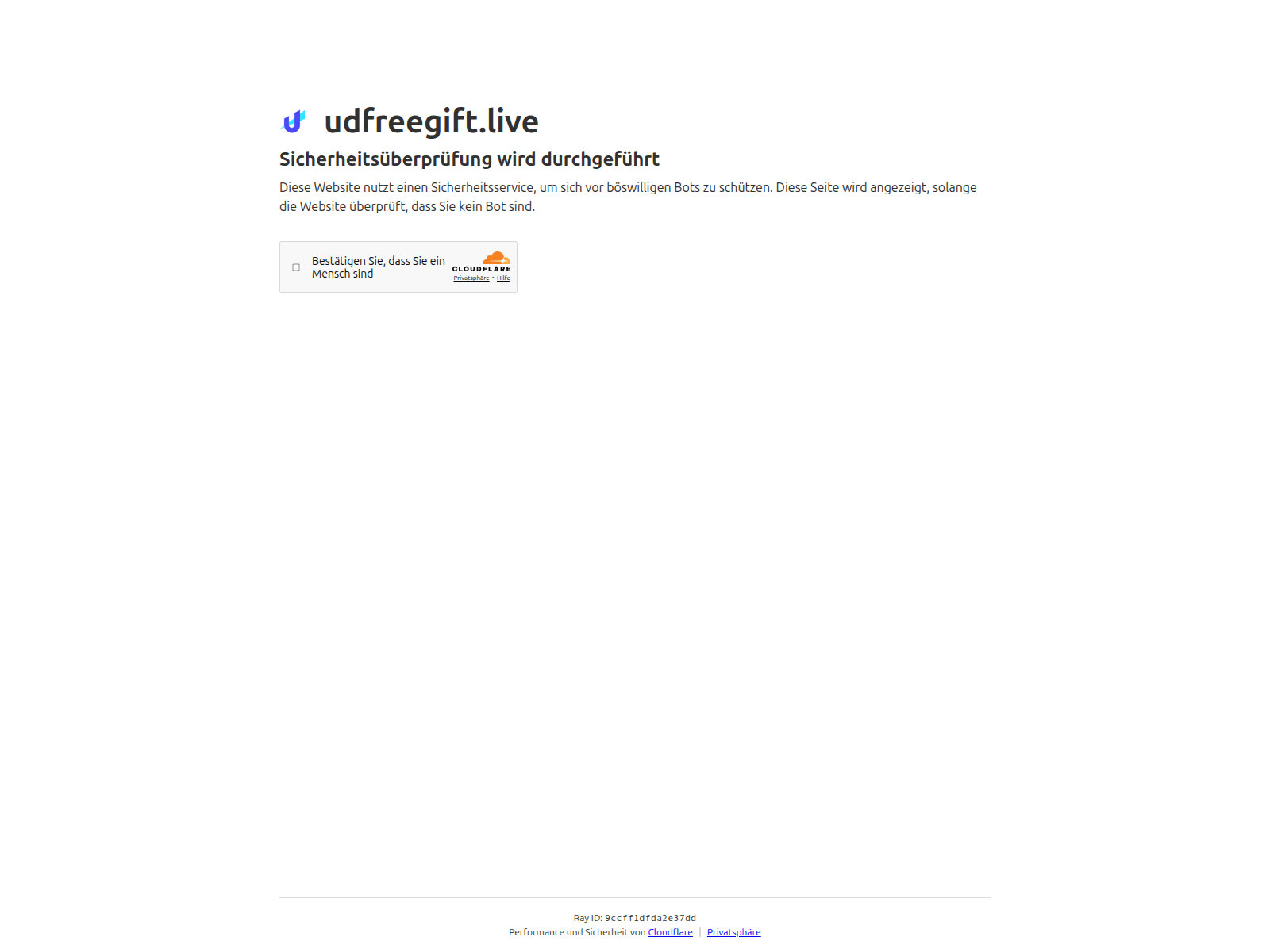 Screenshot of udfreegift.live