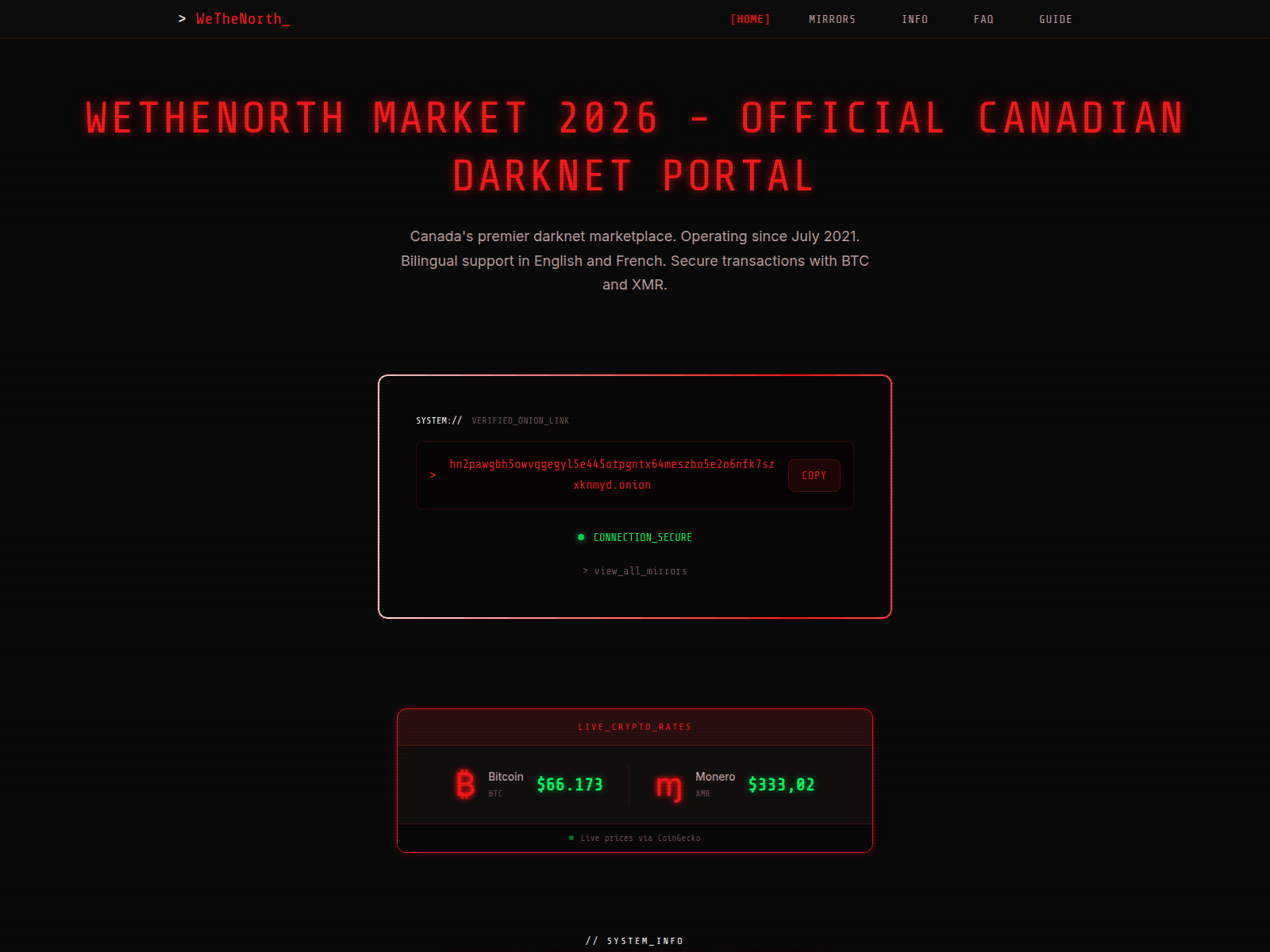 Screenshot of wethenorthdm.ink