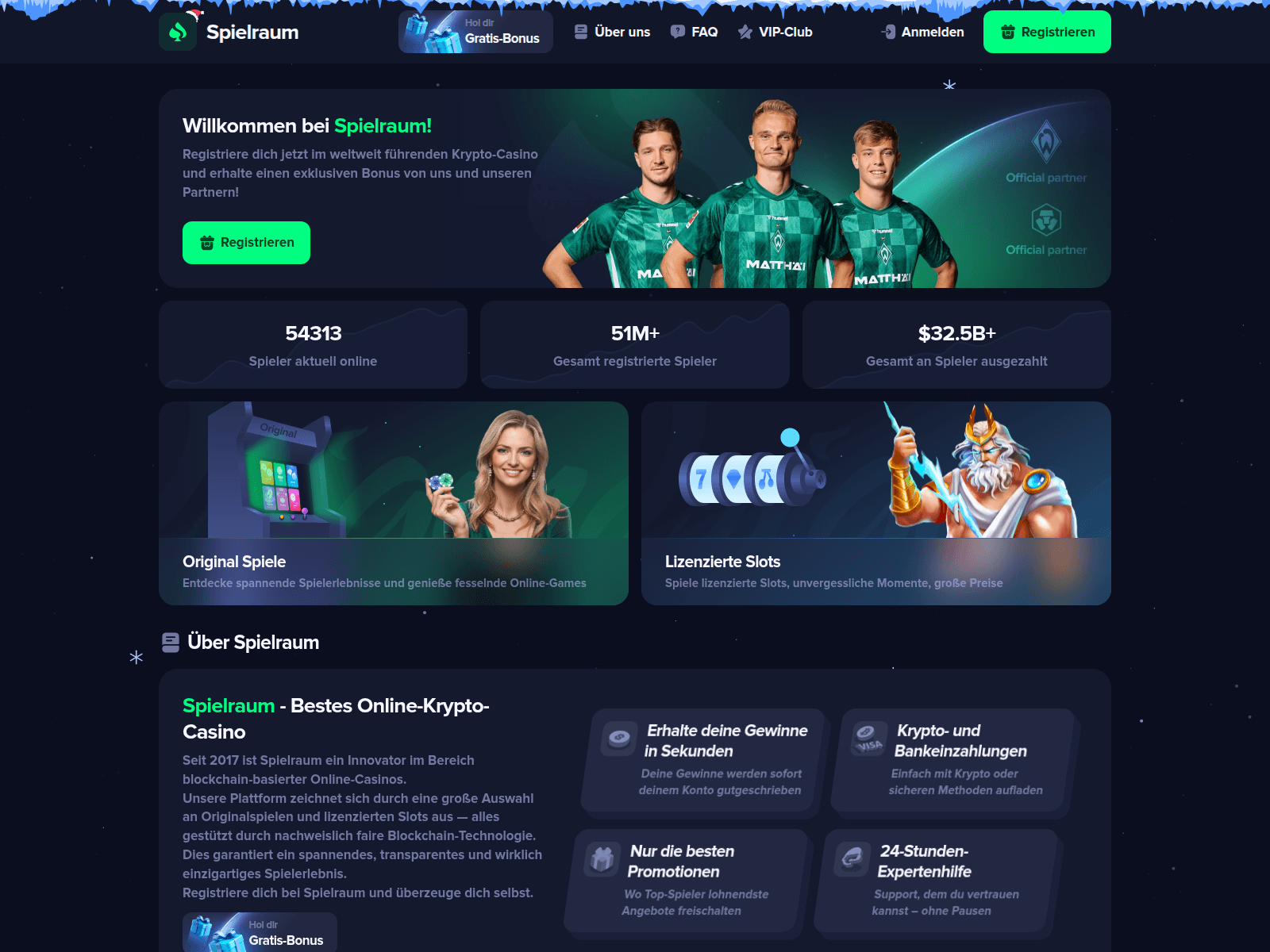 Screenshot of spielraum.live