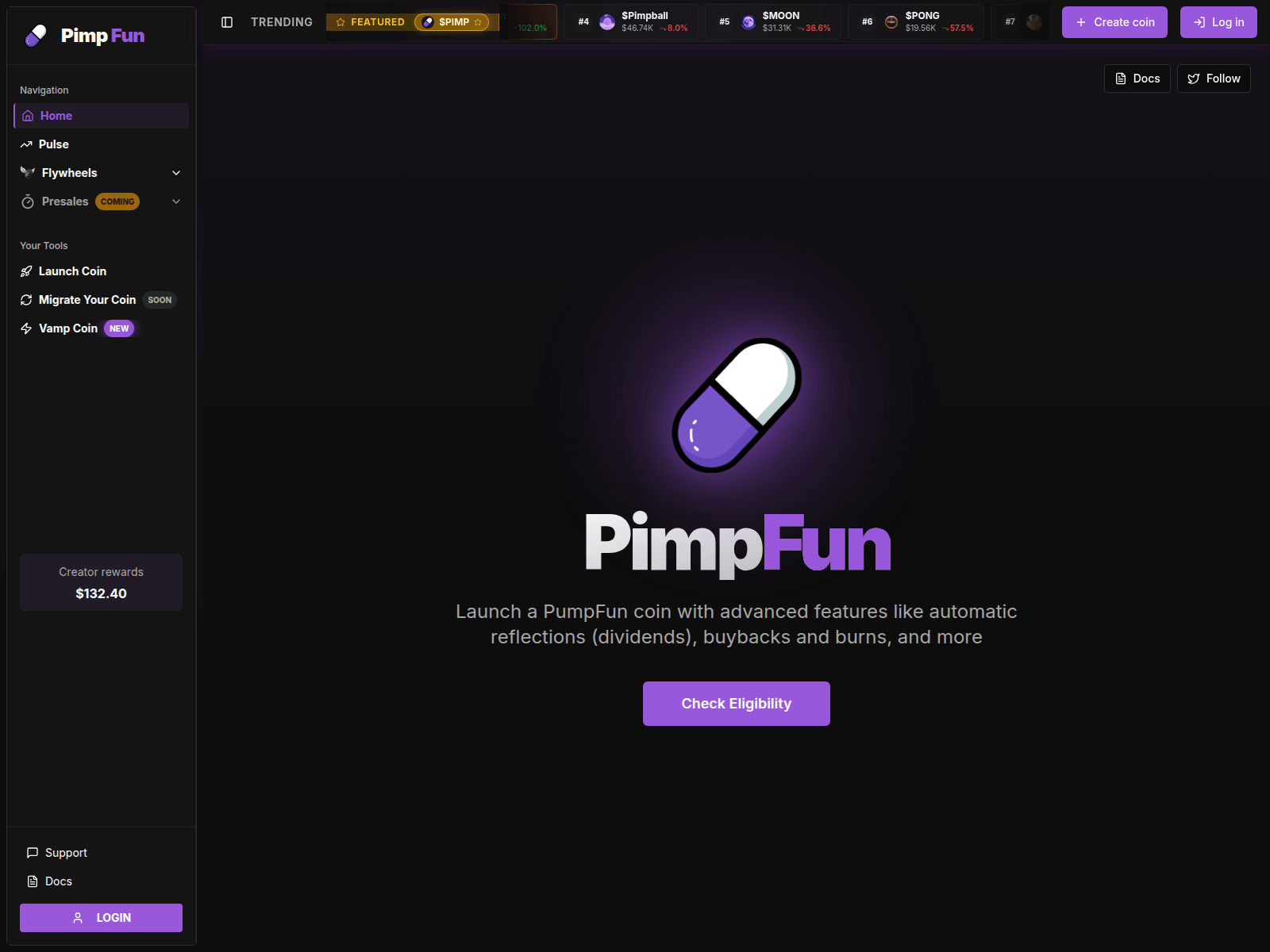 Screenshot of pimpfun.net