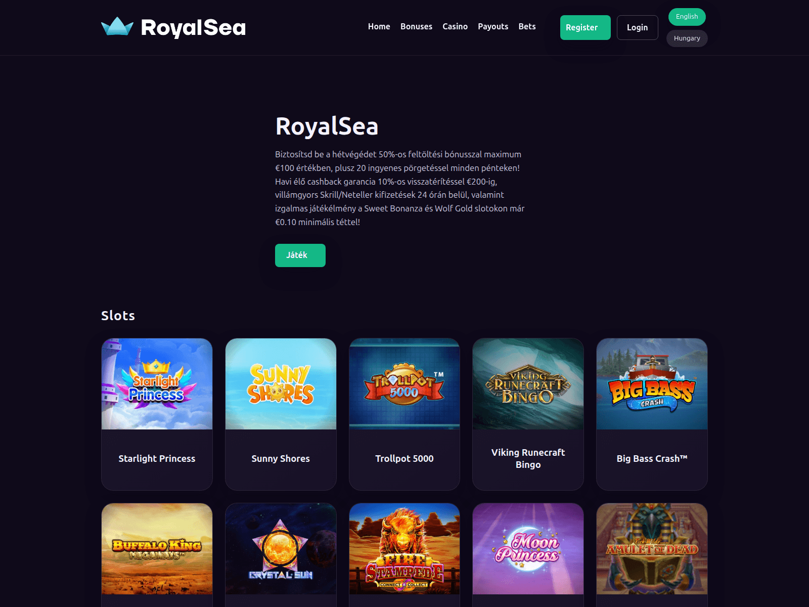 Screenshot of royalsea-casino.org