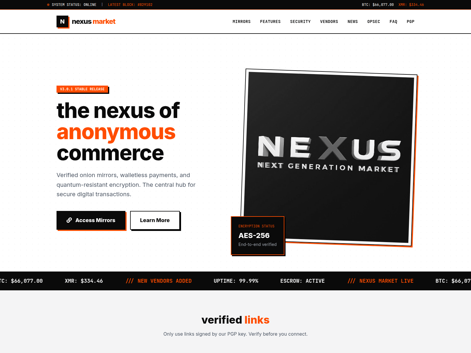 Screenshot of nexusdnm.org