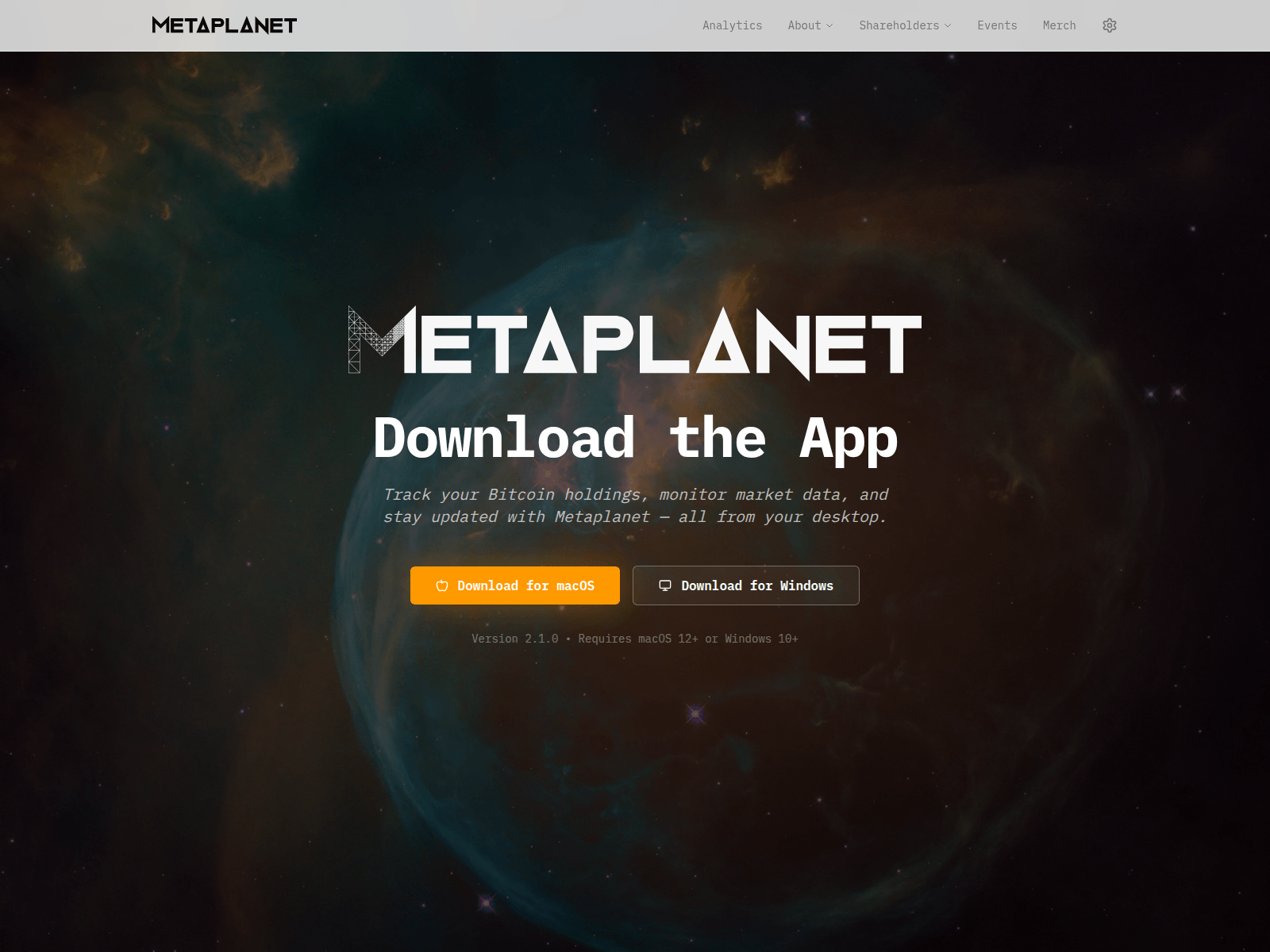 Screenshot of metaplanetdesktop.pro