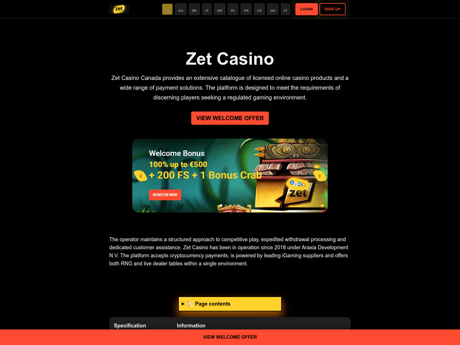 Screenshot of zetapp.net
