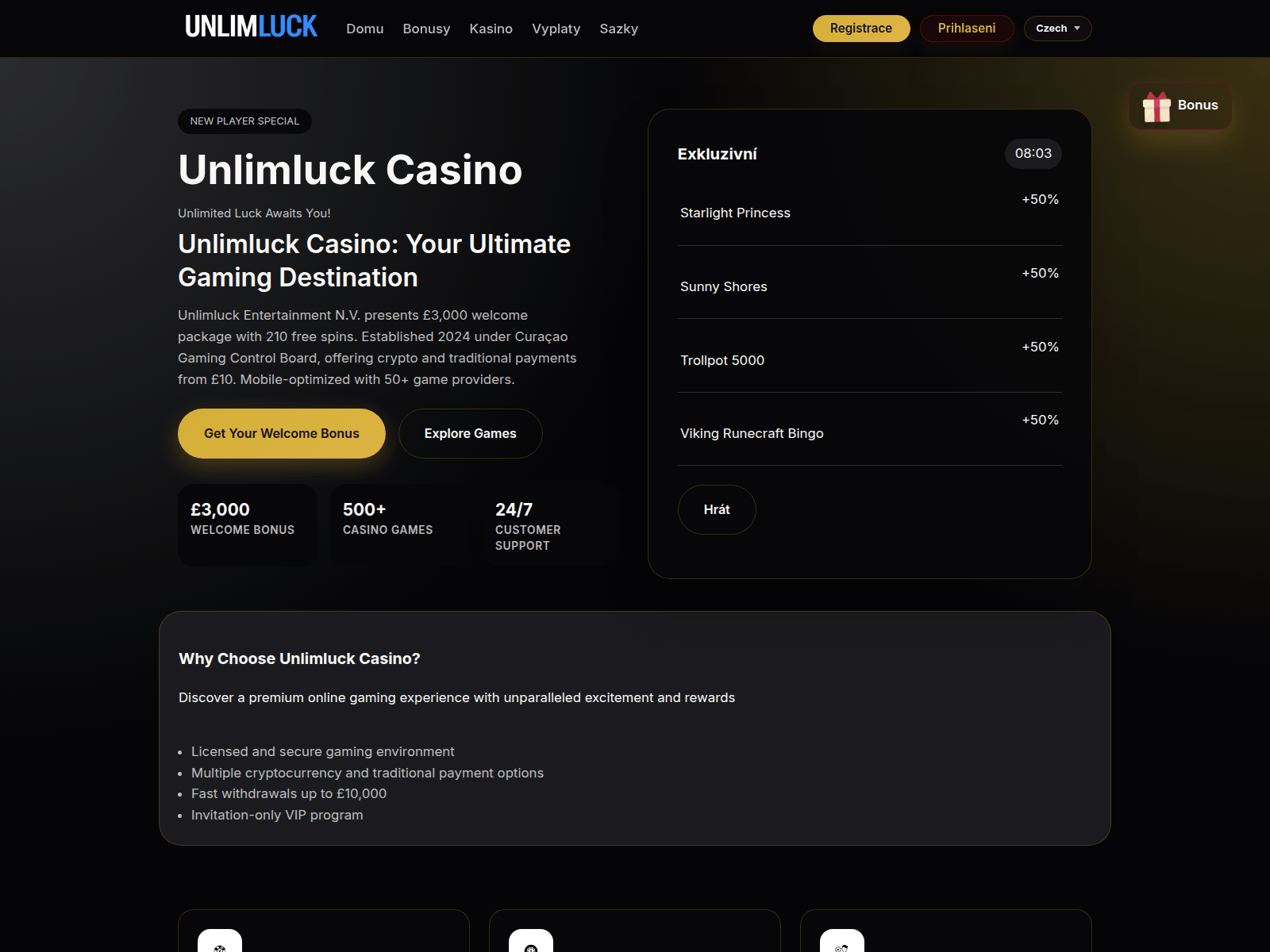 Screenshot of unlimluckcasino-uk.net
