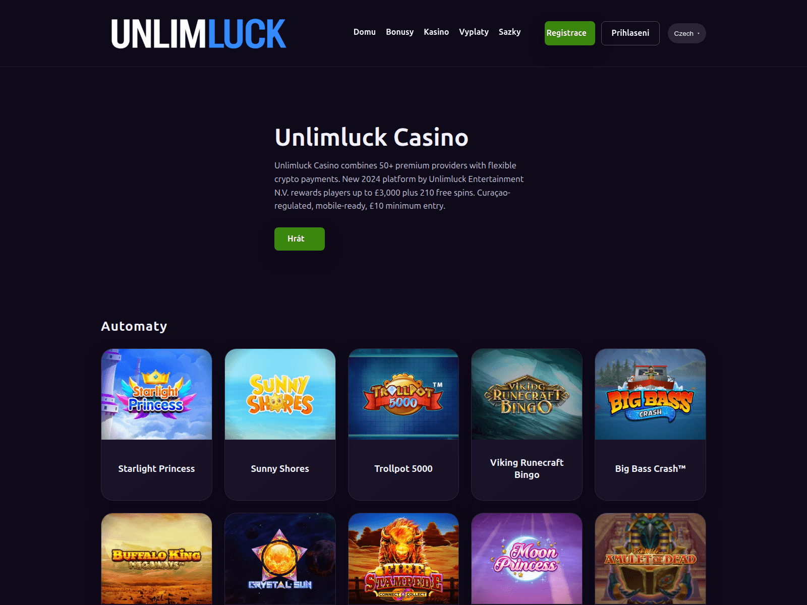 Screenshot of unlimluck-uk.net