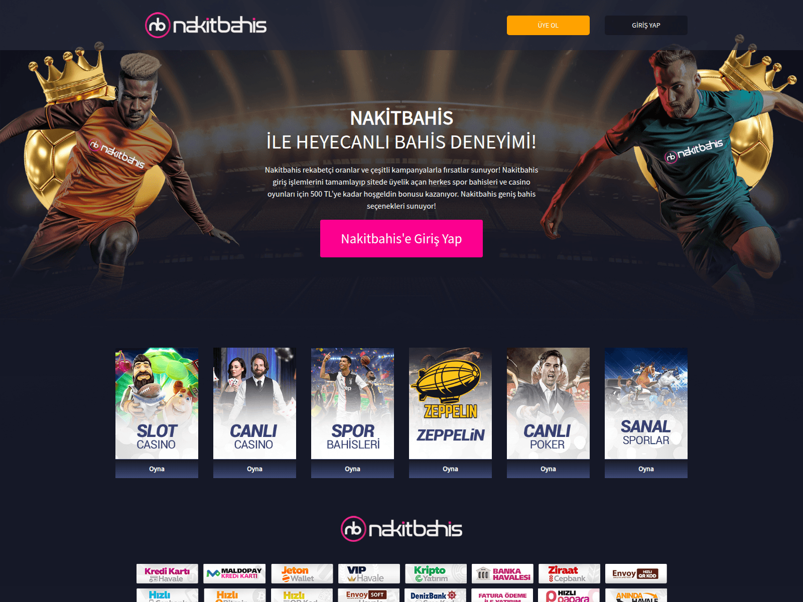 Screenshot of nakitbahis-giris2026.vip