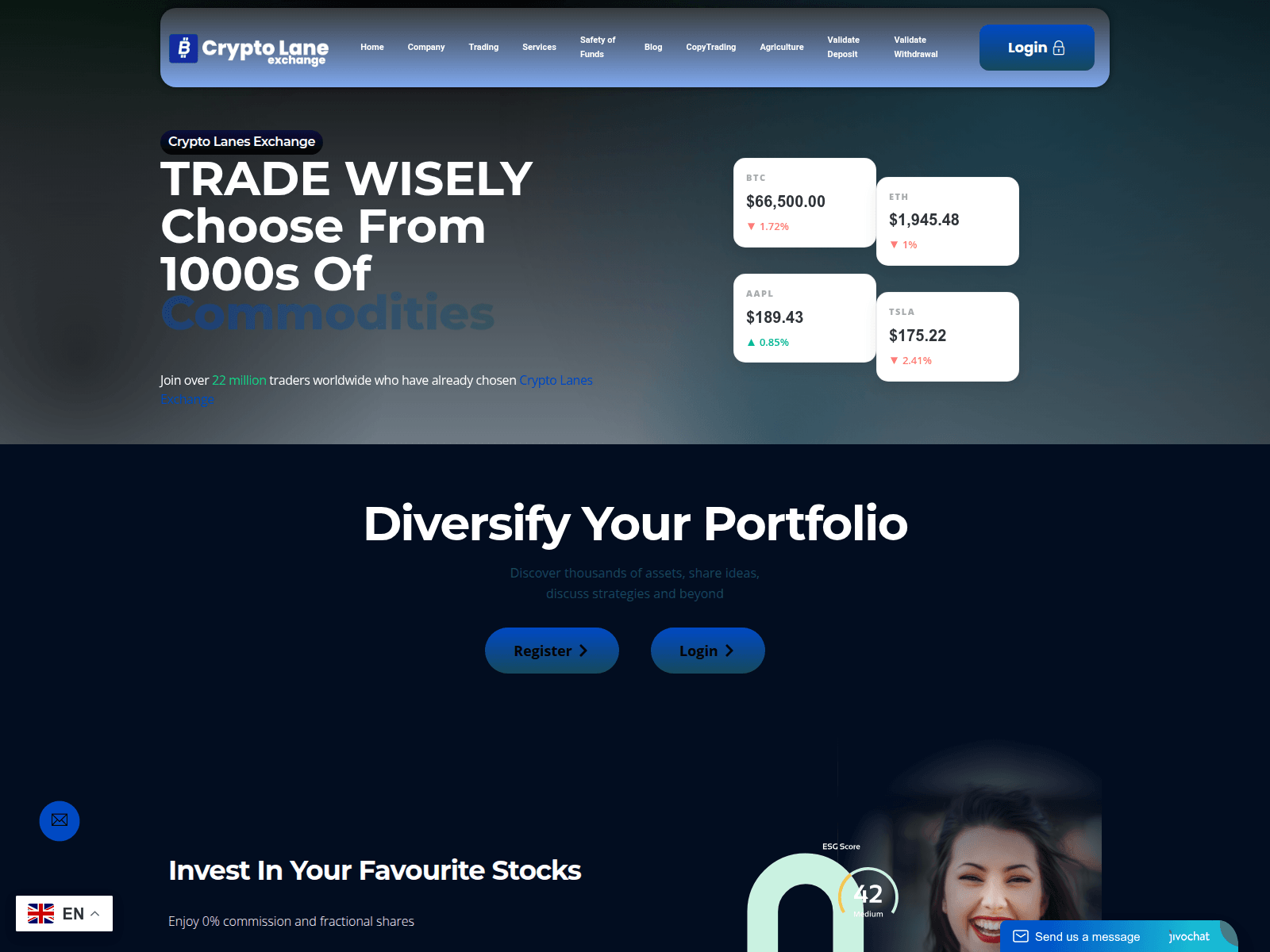 Screenshot of cryptolanesexchange.pro