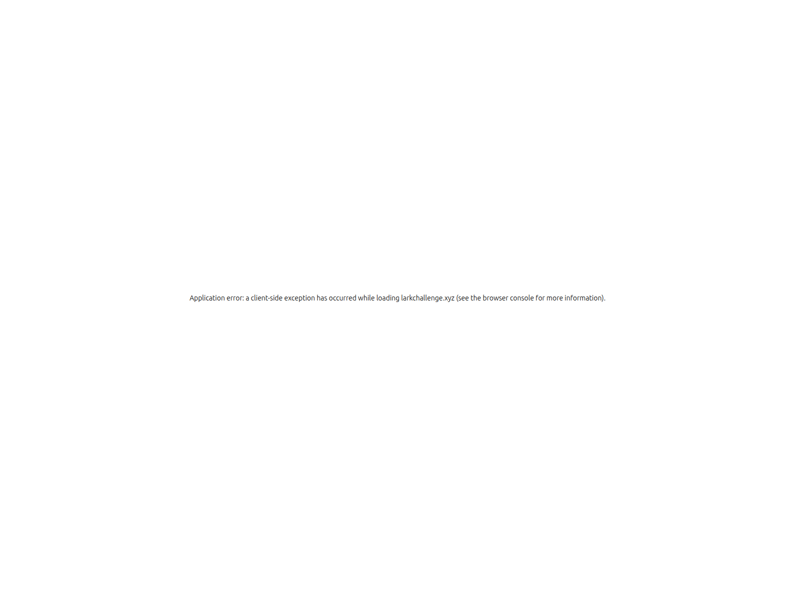 Screenshot of larkchallenge.xyz