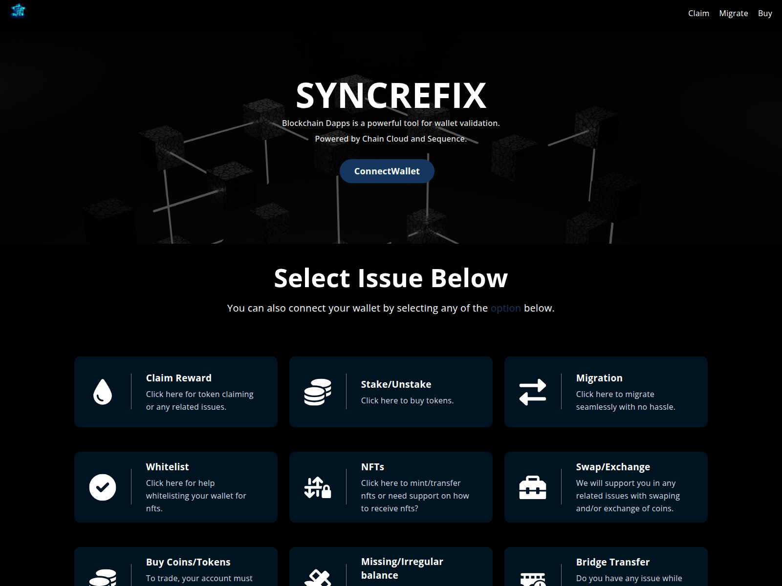 Screenshot of rpcreset.xyz