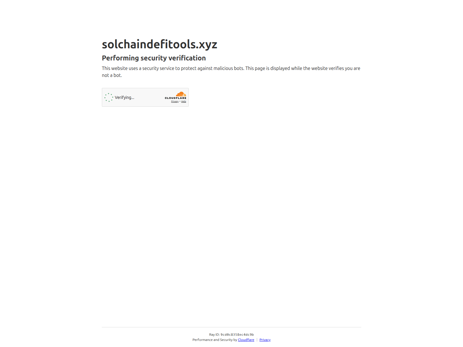 Screenshot of solchaindefitools.xyz