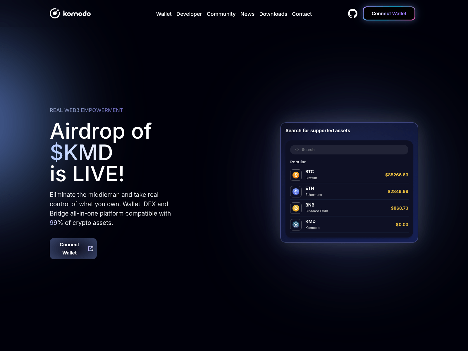 Screenshot of komodoplatform.xyz