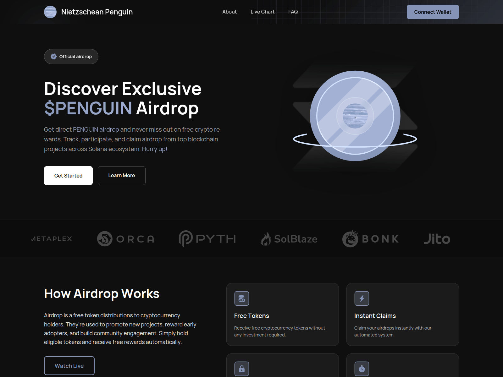 Screenshot of penguindrop.xyz