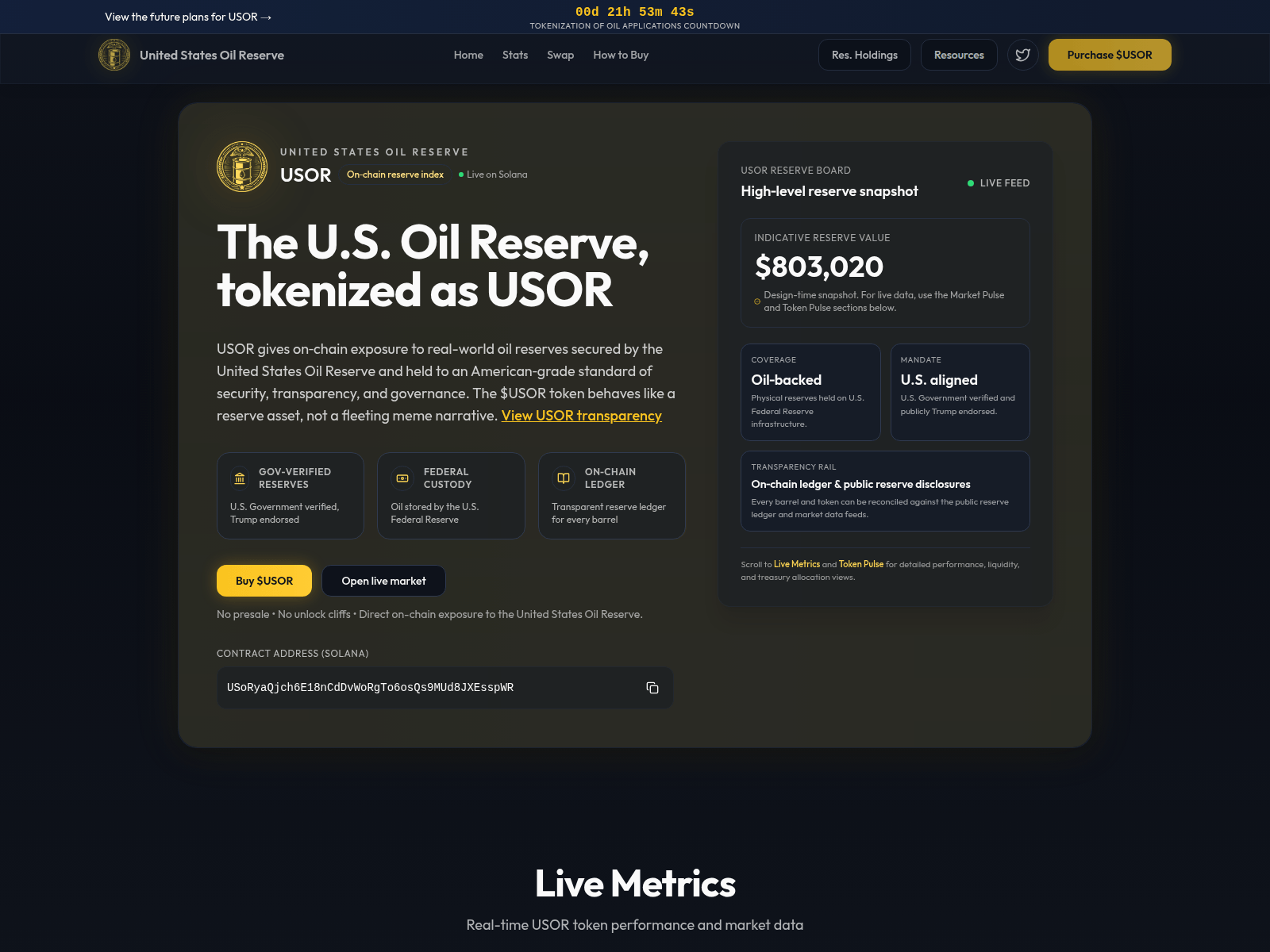 Screenshot of usor-token.xyz