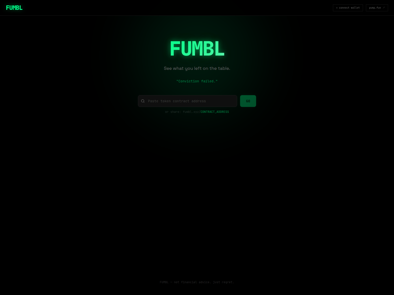 Screenshot of fumbl.xyz