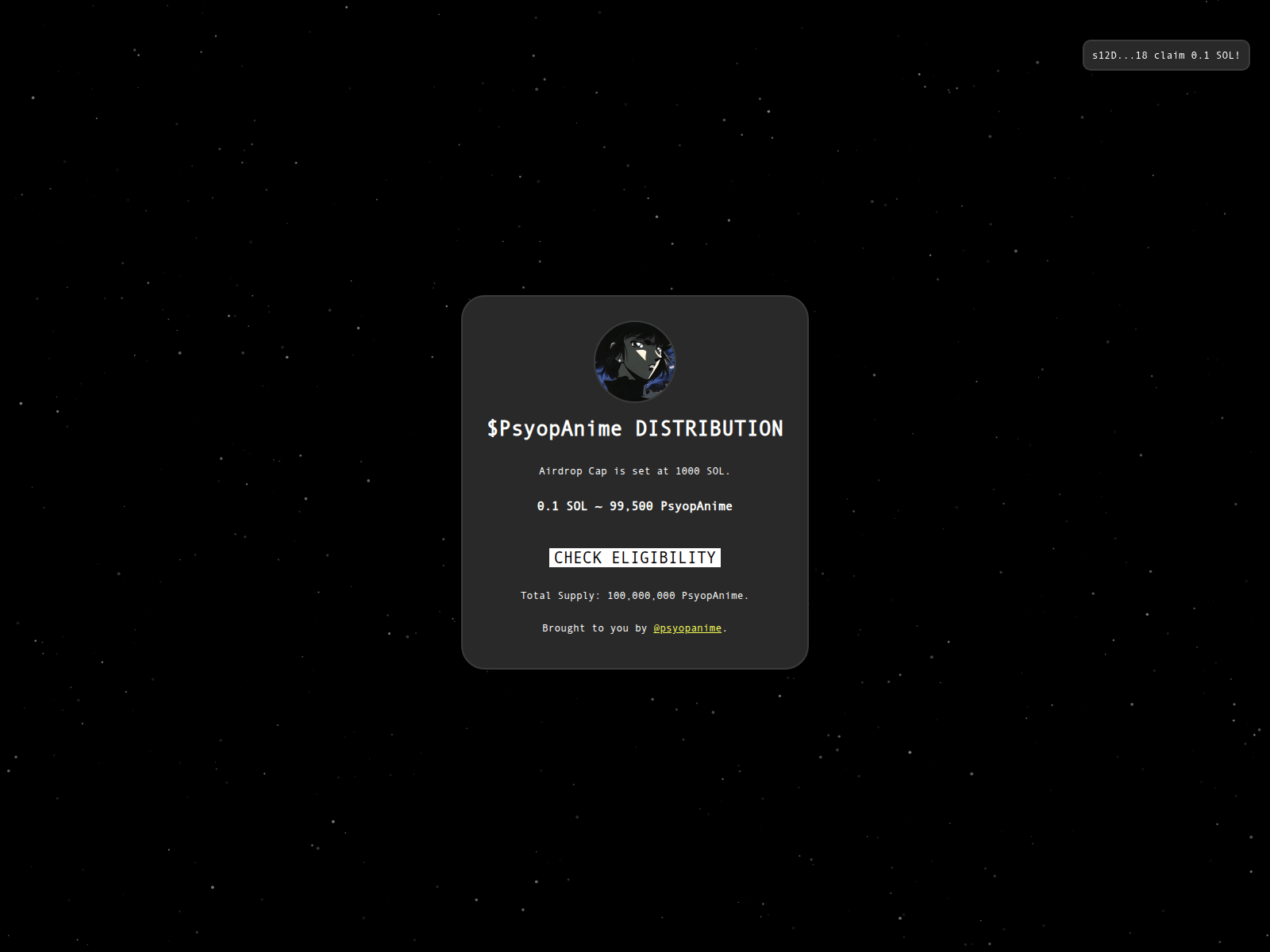 Screenshot of psyopanime-rewardz.xyz