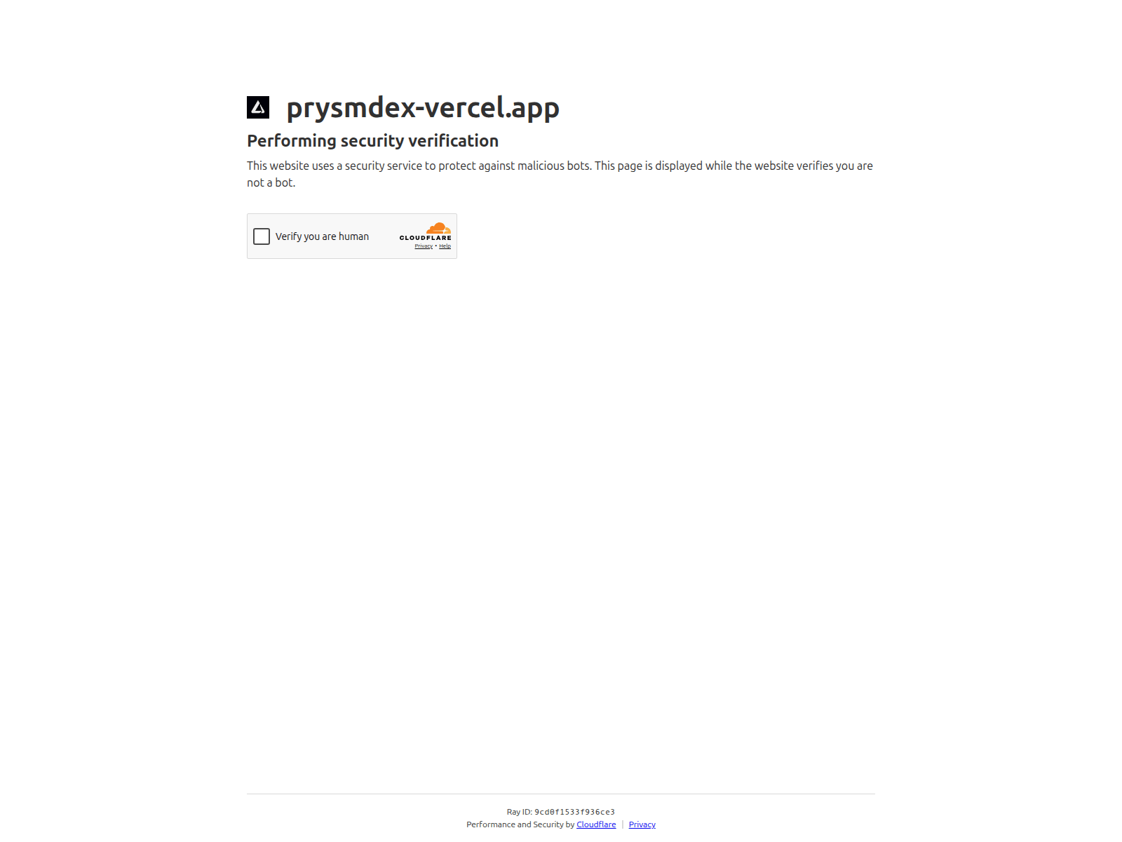 Screenshot of prysmdex-vercel.app