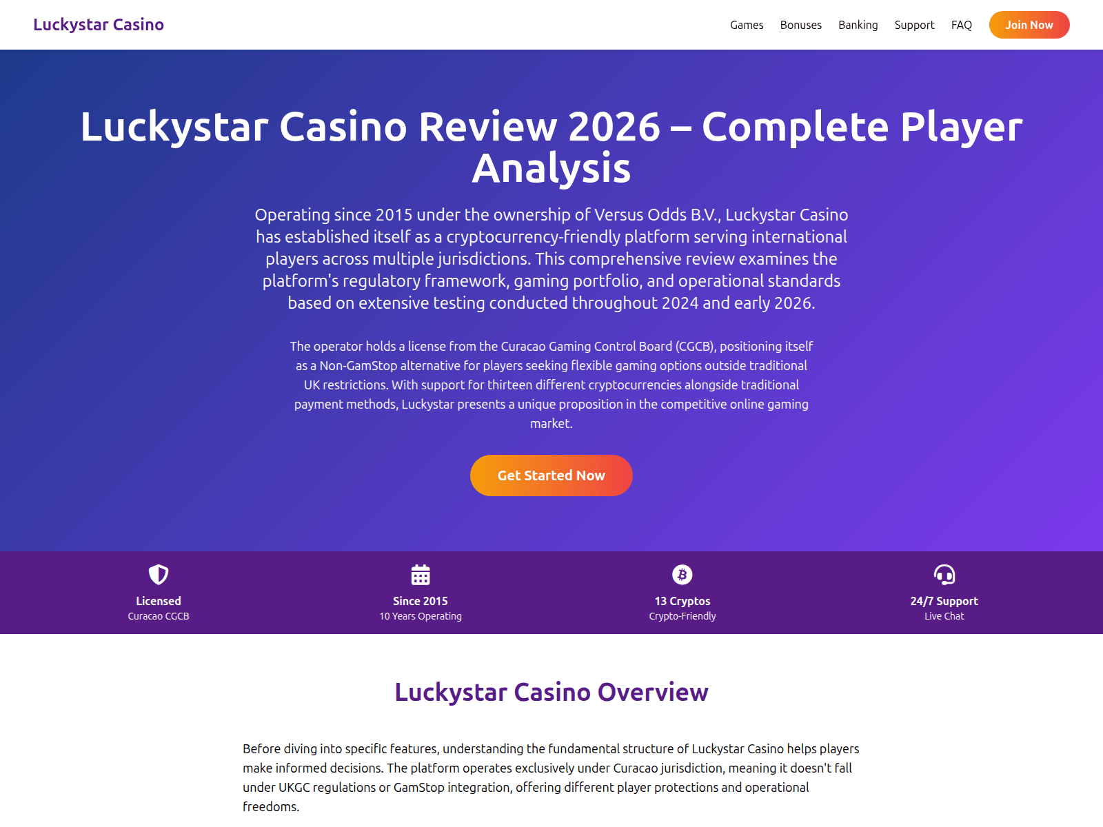 Screenshot of lucky-star-casino.app