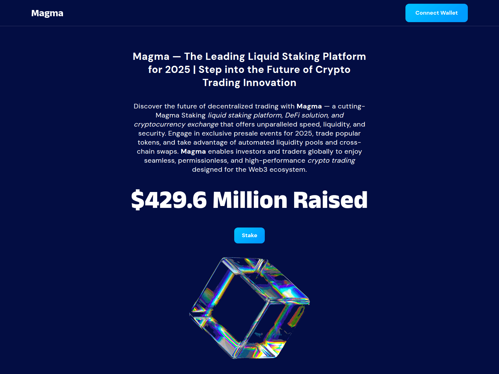 Screenshot of magmastaking.app