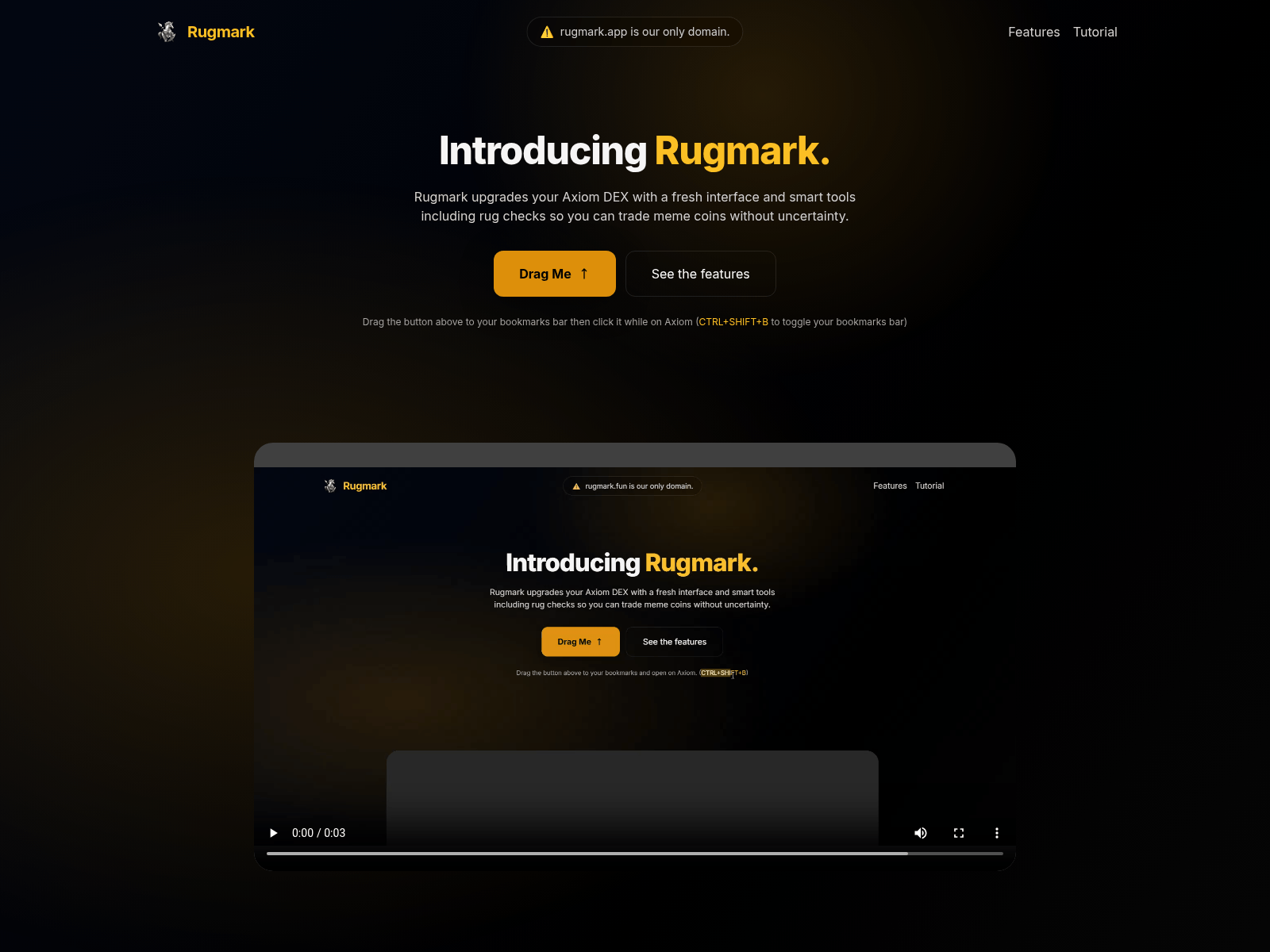 Screenshot of rugmark.app