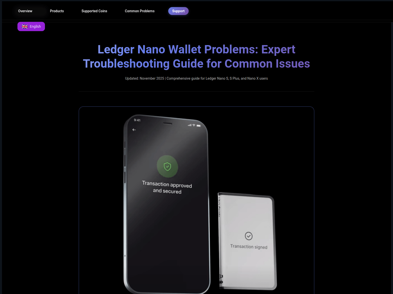Screenshot of official-ledger.app